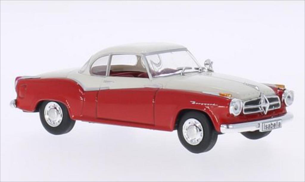 Borgward Isabella 1/43 WhiteBox Coupe rosso/matt-bianco 1957 modellino in miniatura