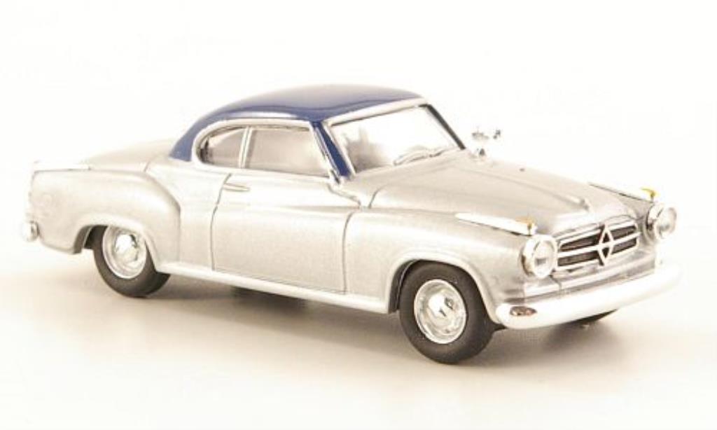 Borgward Isabella 1/87 Herpa Coupe grigio/blu modellino in miniatura