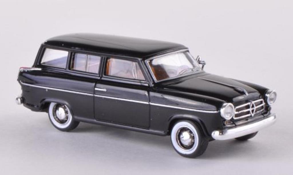 Borgward Isabella 1/87 Herpa Kombi nero modellino in miniatura