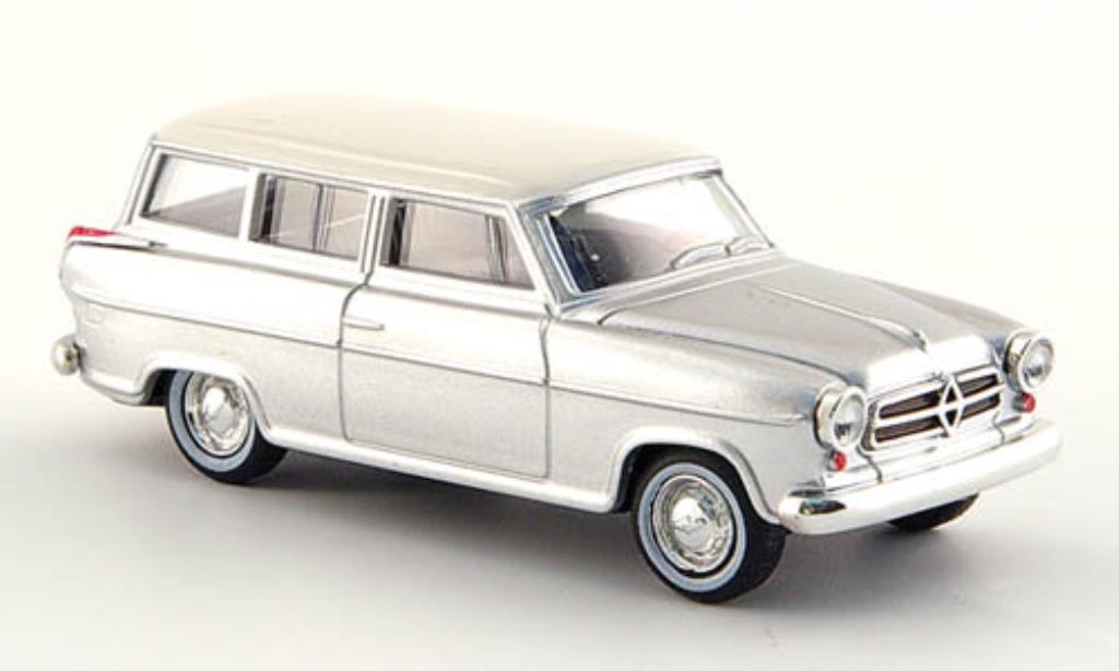 Borgward Isabella 1/87 Herpa Kombi grigio/bianco modellino in miniatura