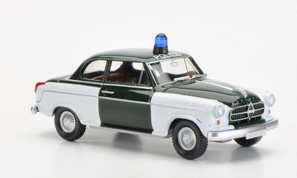 Borgward Isabella 1/87 Wiking Polizei grun/bianco modellino in miniatura
