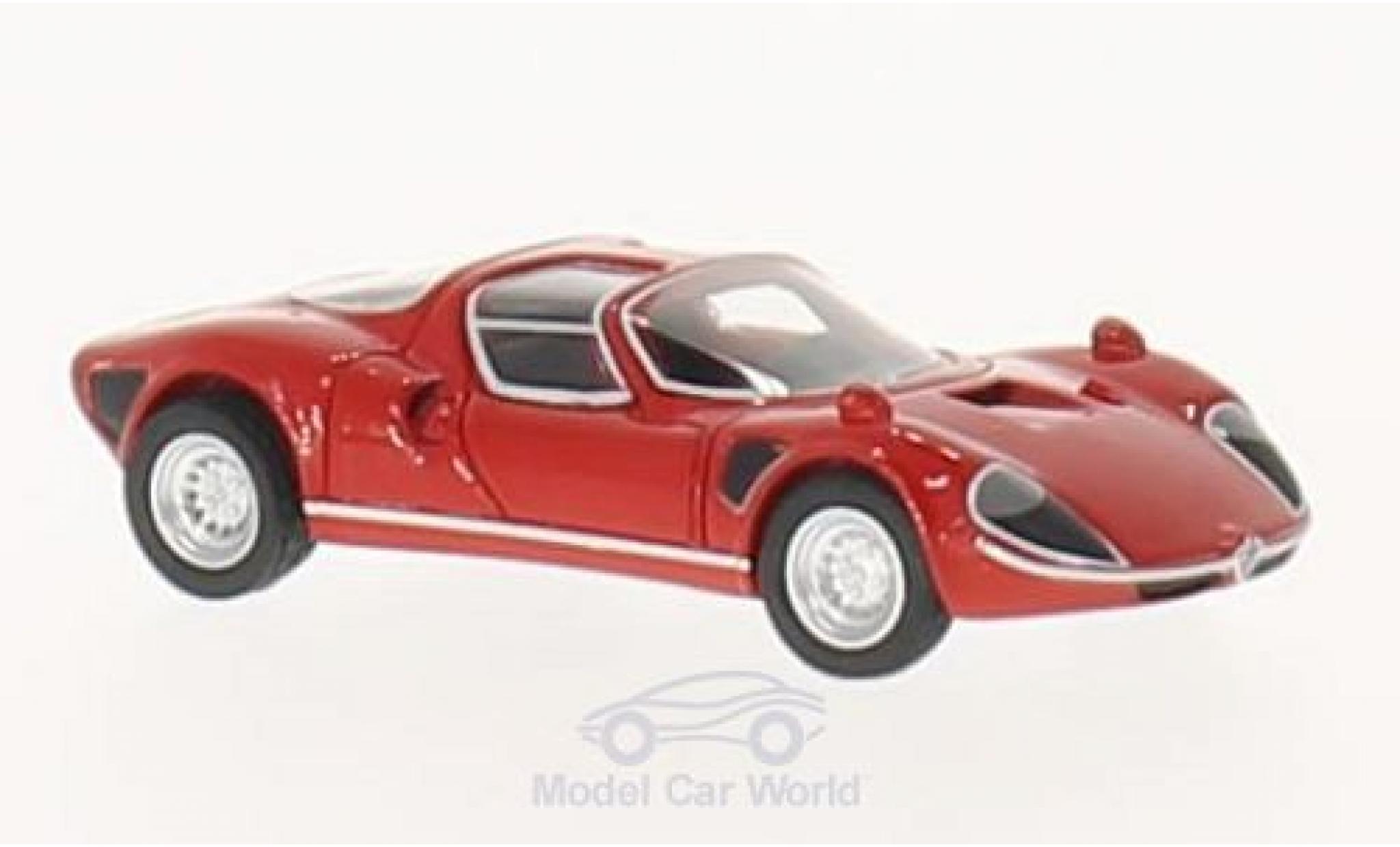 Alfa Romeo T33 1/87 BoS Models Tipo 33 Stradale rosso 1967 modellino in miniatura