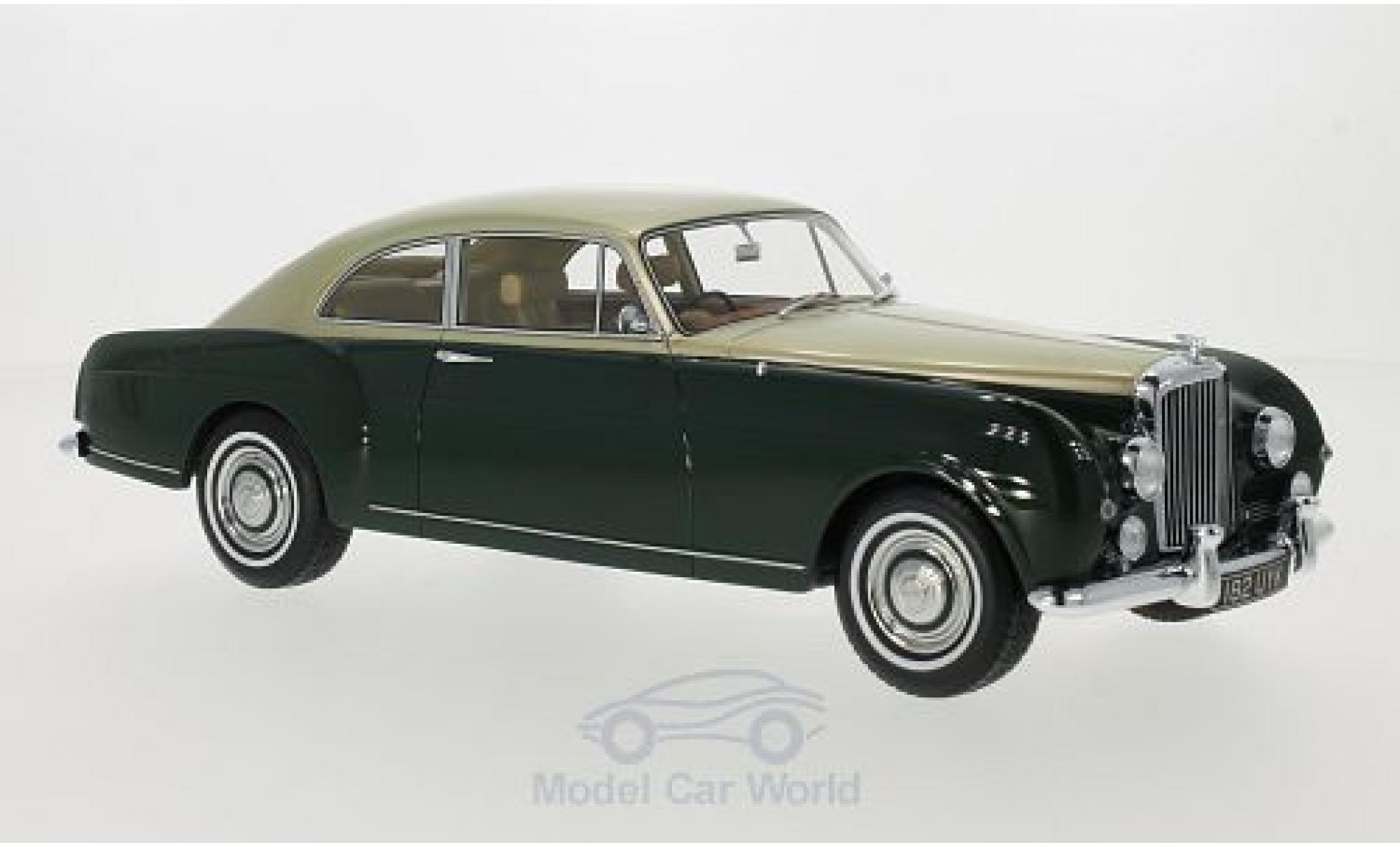 Bentley S1 1/18 BoS Models Continental Mulliner Sports Saloon verde/gold RHD 1956 modellino in miniatura