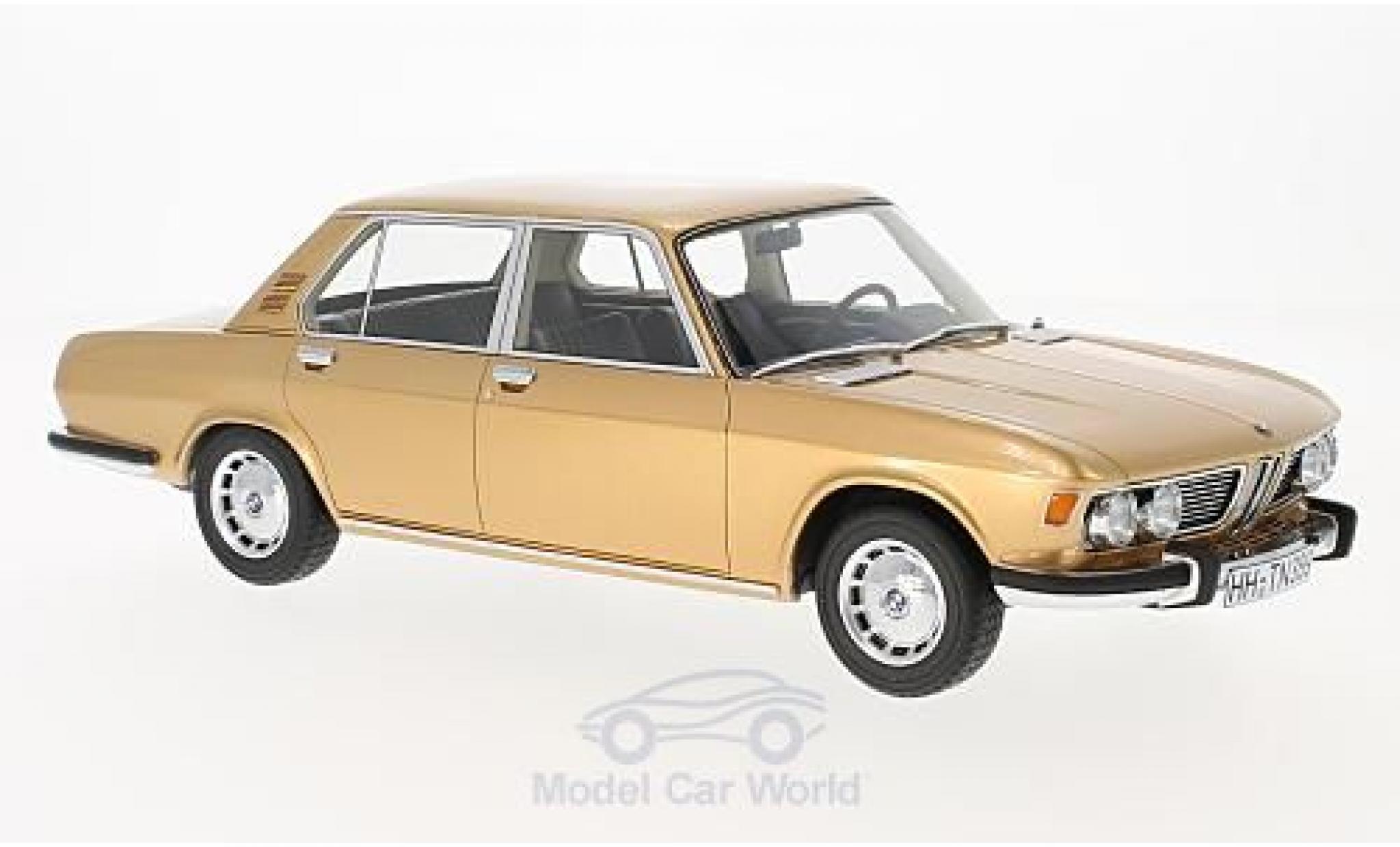 Bmw 2500 1/18 BoS Models (E3) gold 1968 modellino in miniatura