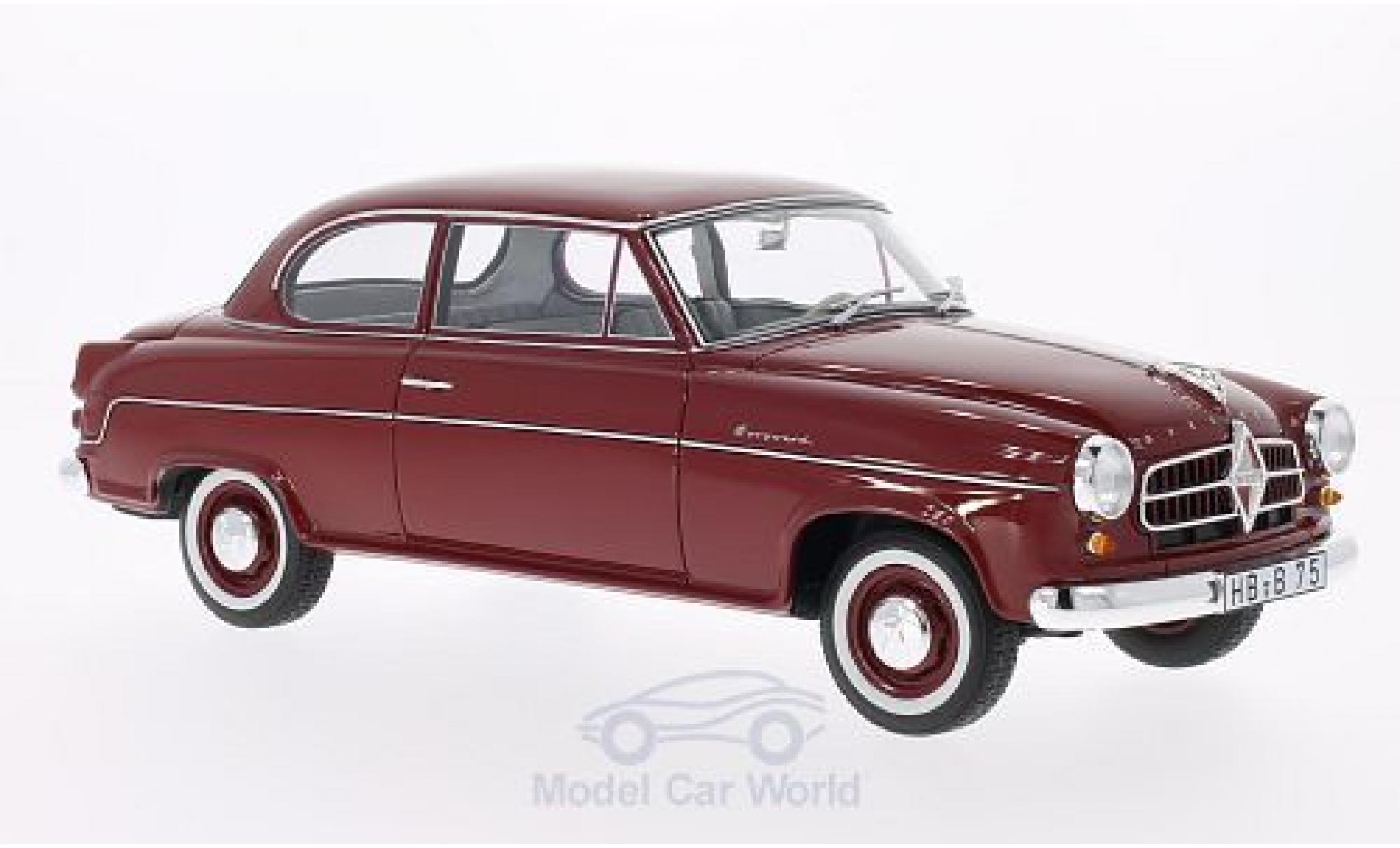 Borgward Isabella 1/18 BoS Models Limousine rosso 1955 modellino in miniatura