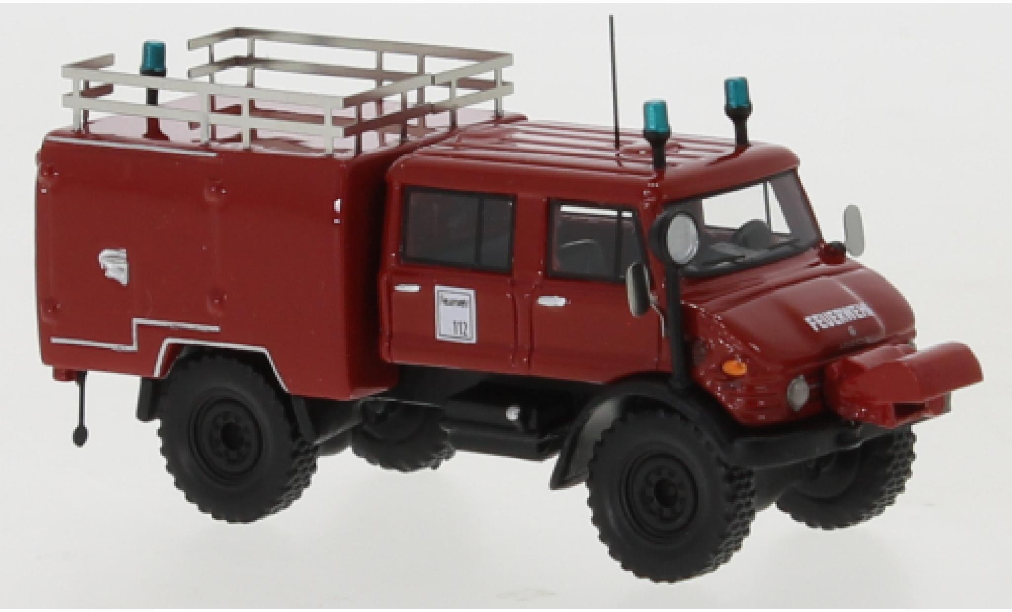 Mercedes Unimog 1/87 BoS Models U416 DoKa pompiers 1977 modellino in miniatura
