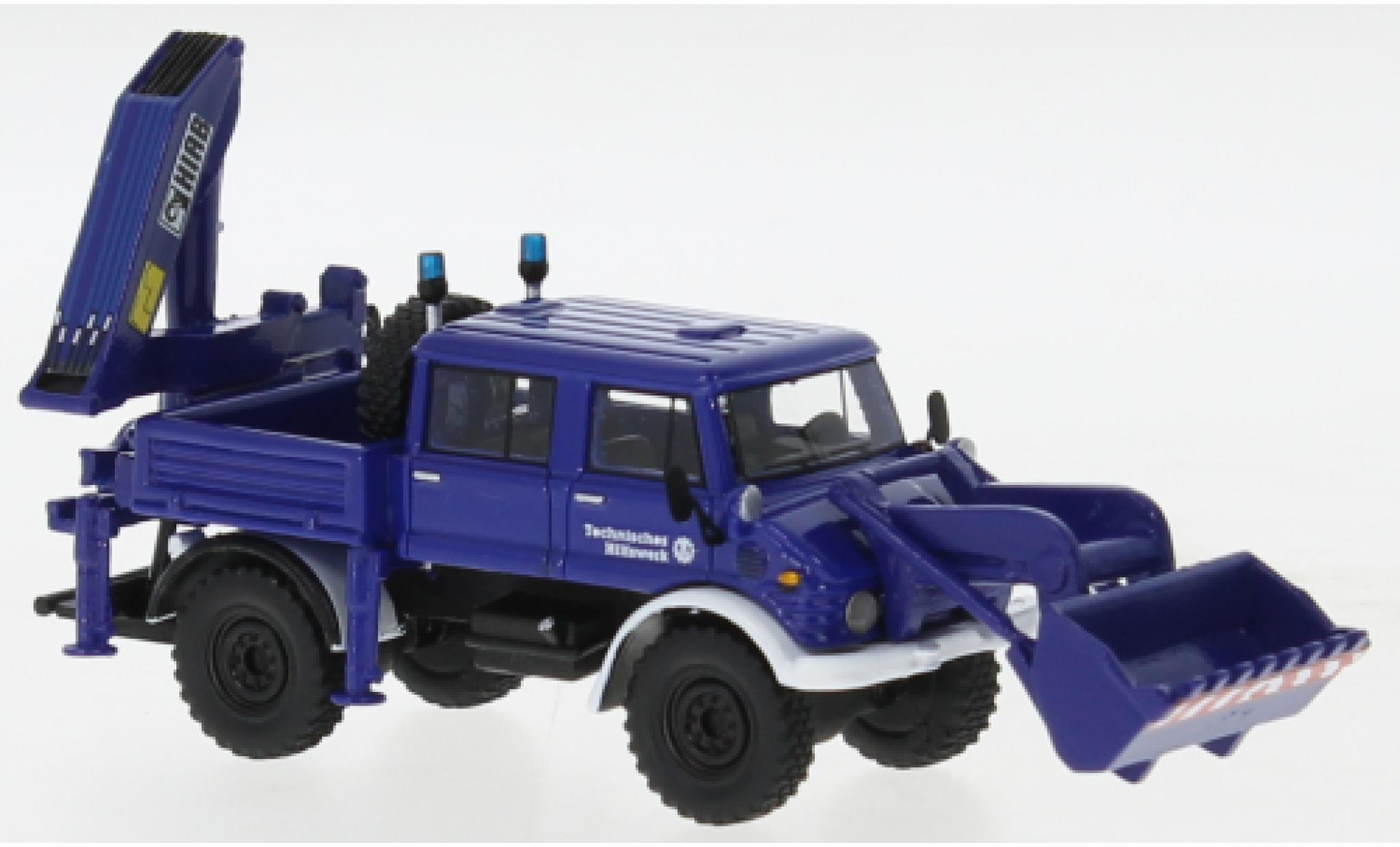 Mercedes Unimog 1/87 BoS Models U416 DoKa THW 1977 modellino in miniatura