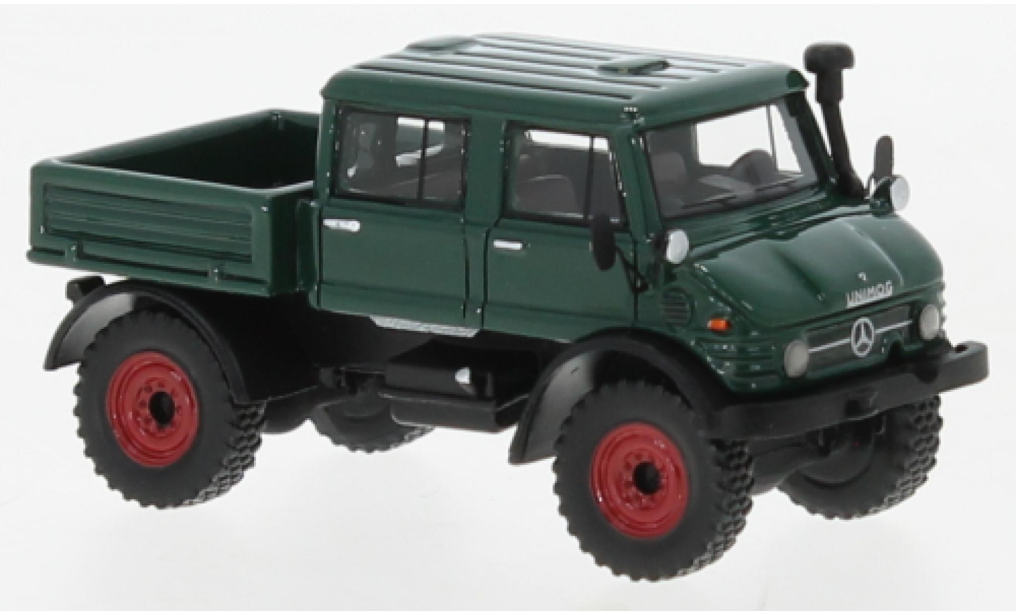 Mercedes Unimog 1/87 BoS Models U416 DoKa verde foncé 1977 modellino in miniatura