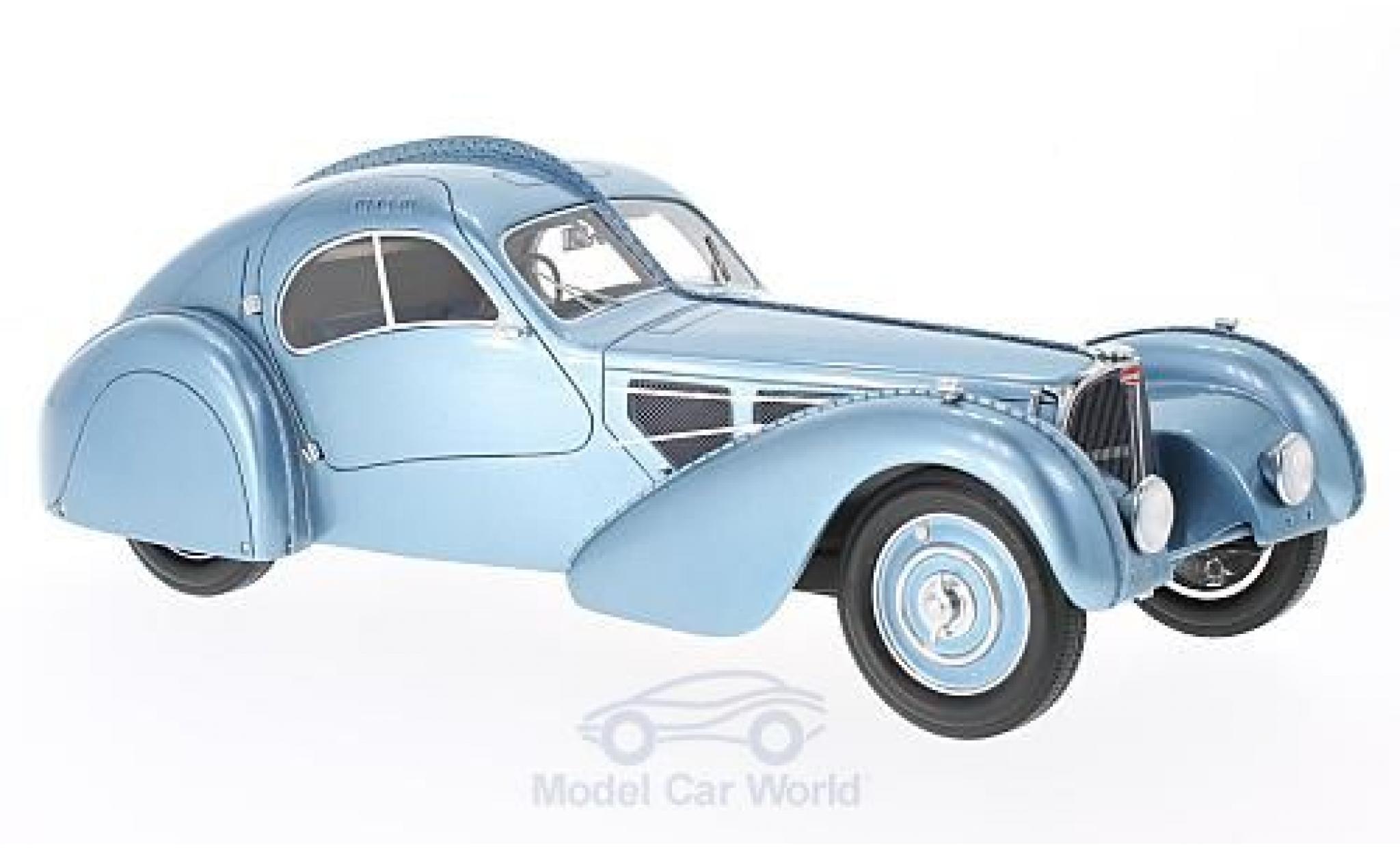 Bugatti 57 SC 1/18 BoS Models T SC Atlantic metallico blu RHD 1938 modellino in miniatura