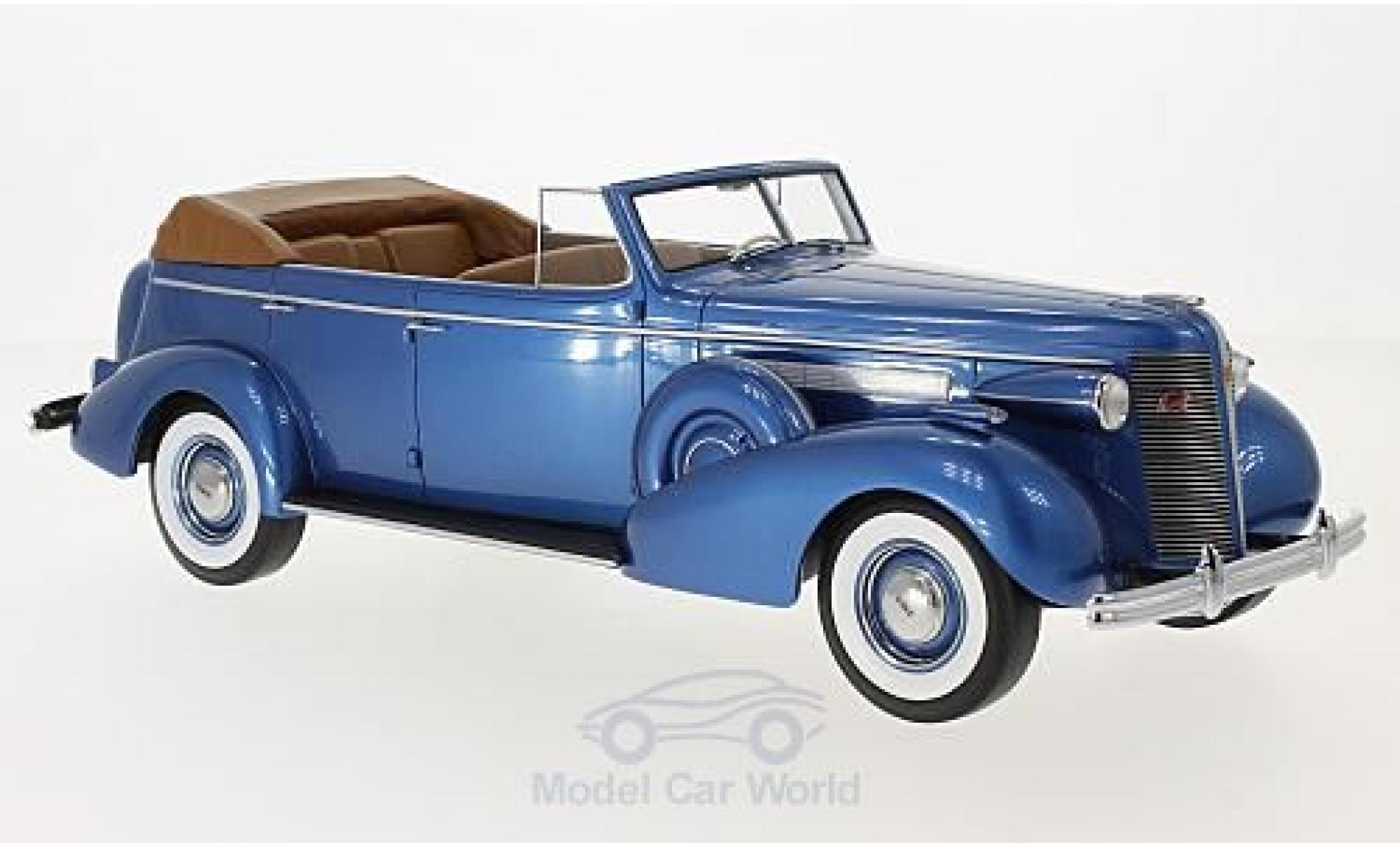Buick Roadmaster 1/18 BoS Models 80-C Four-Door Phaeton metallico blu 1937 modellino in miniatura