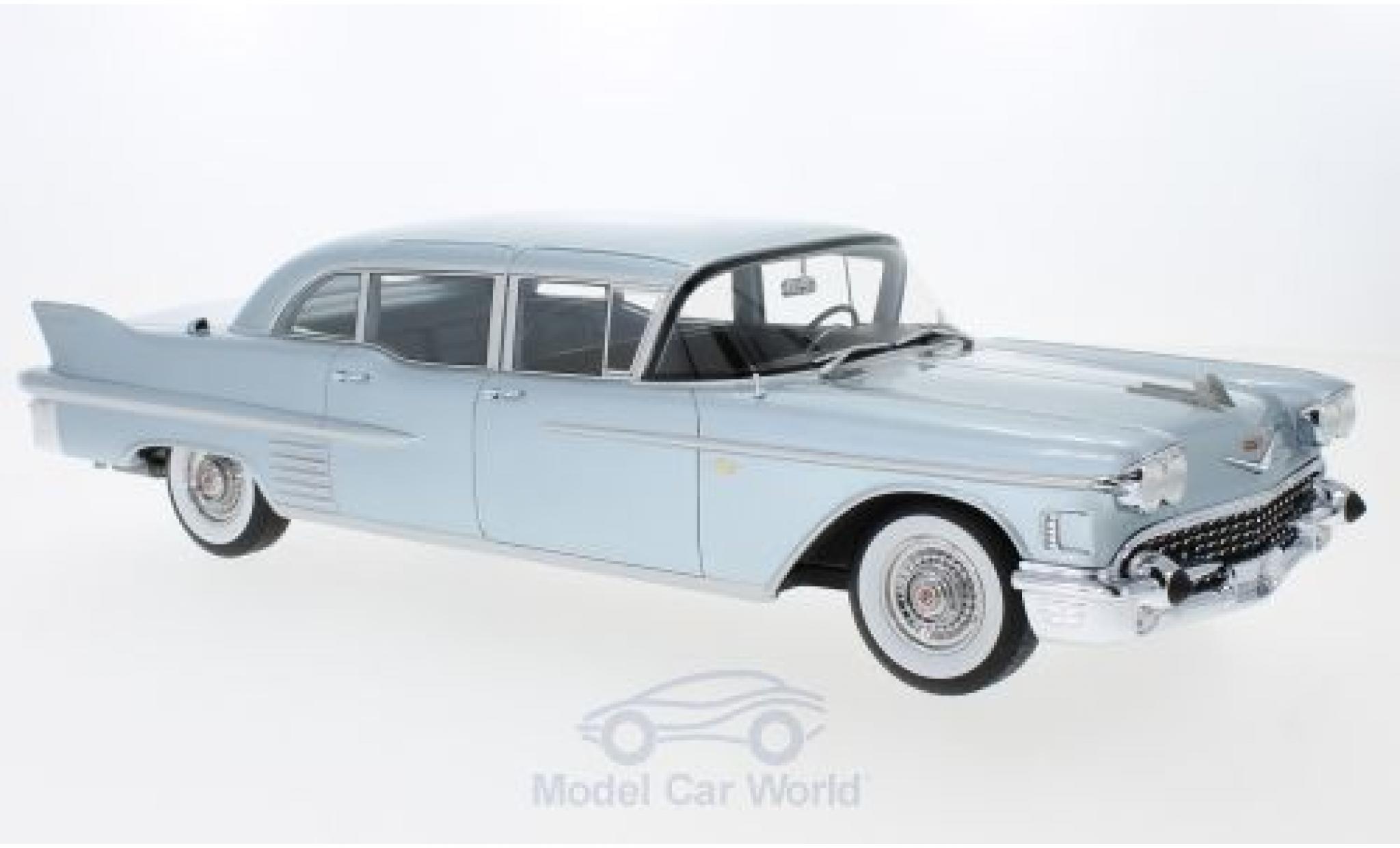 Cadillac Fleetwood 1/18 BoS Models 75 Limousine metallico blu 1958 modellino in miniatura