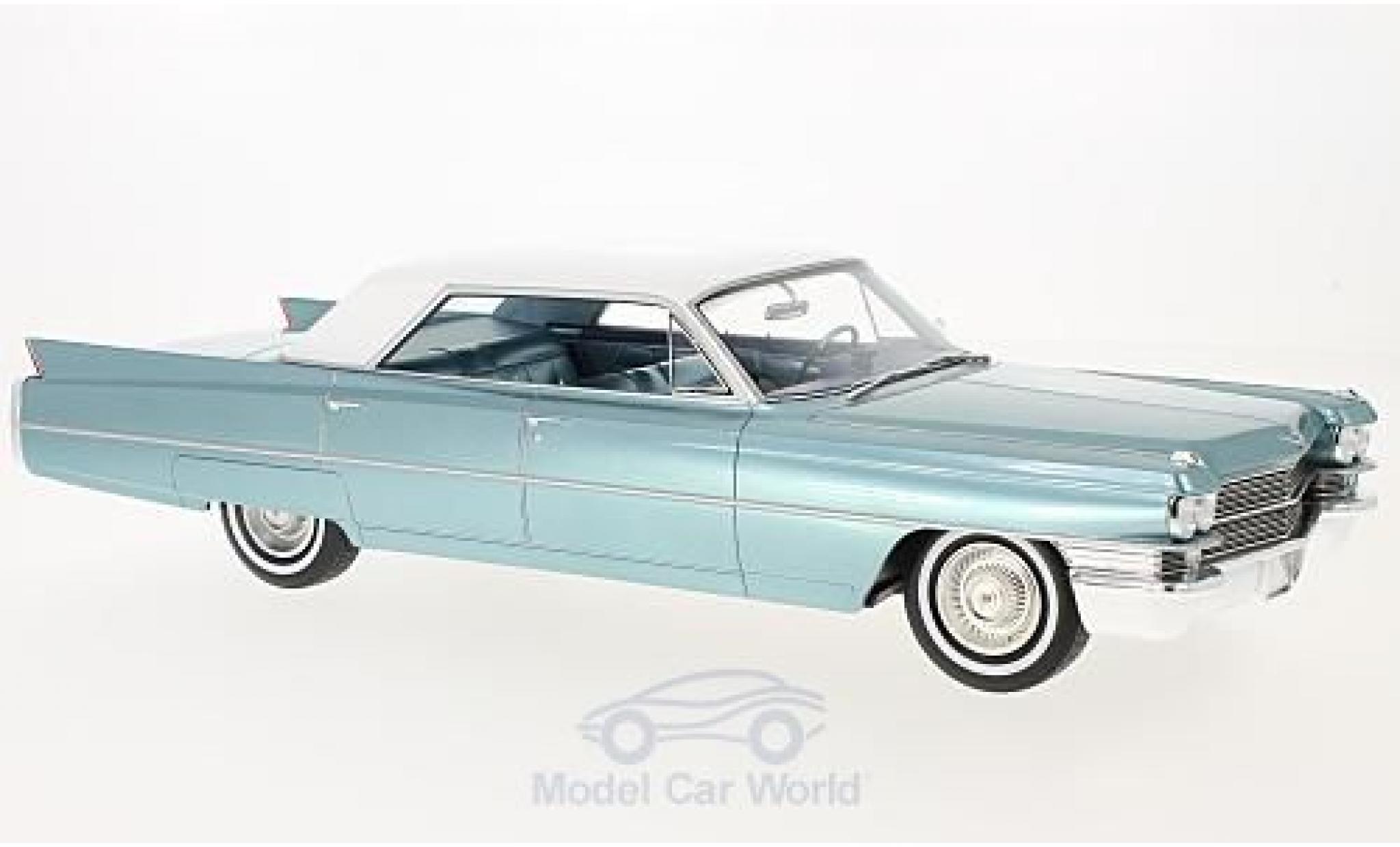 Cadillac Sedan 1/18 BoS Models de Ville metallico türkis/bianco 1963 modellino in miniatura