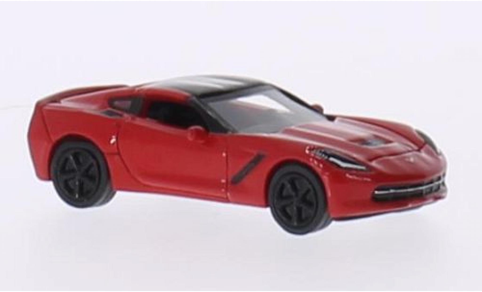 Chevrolet Corvette 1/87 BoS Models (C7) Stingray rosso/nero 2013 modellino in miniatura