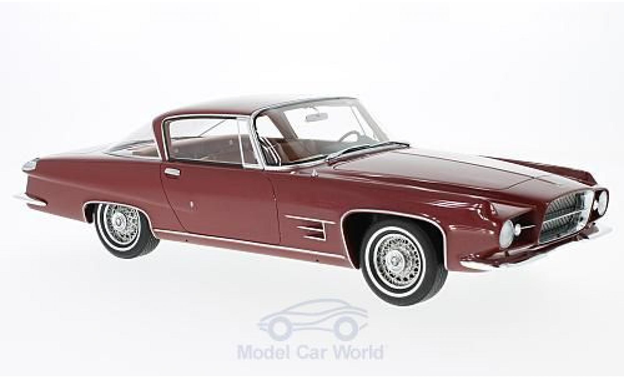 Chrysler Dual Ghia 1/18 BoS Models L 6.4 Coupe metallico rosso 1960 ohne Vitrine modellino in miniatura