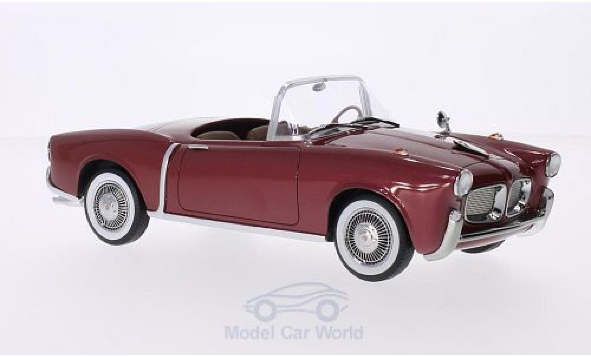 Fiat 1100 1955 1/18 BoS Models TV Trasformabile metallico rosso 1955 modellino in miniatura