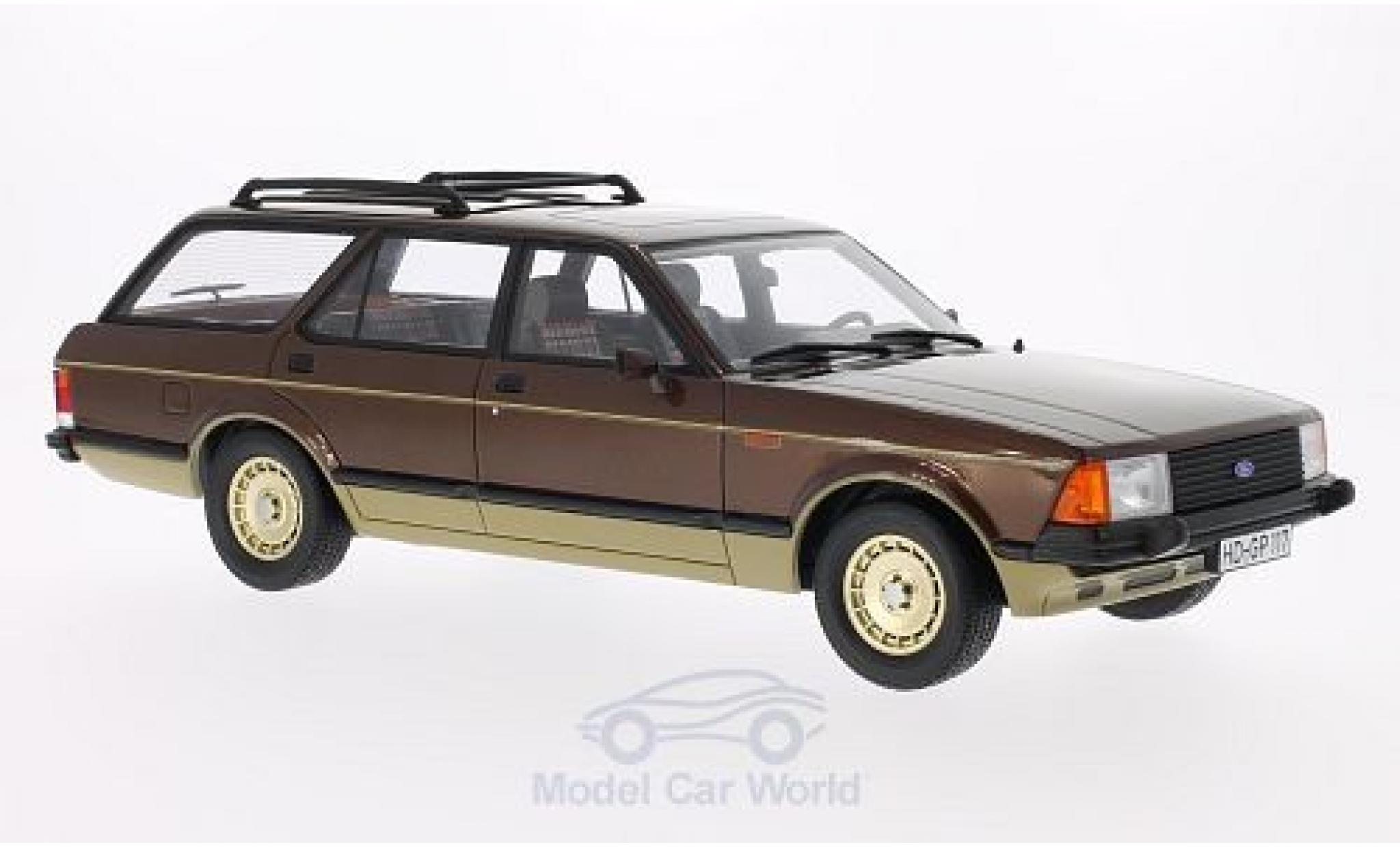 Ford Granada 1/18 BoS Models MKII Turnier metallico marroneee/gold 1980 modellino in miniatura