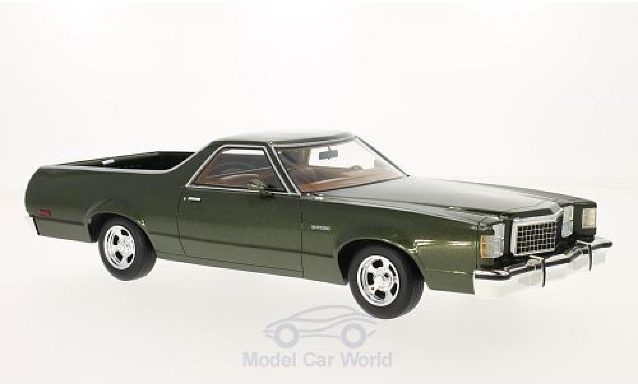 Ford Ranchero 1/18 BoS Models metallico verde 1979 modellino in miniatura