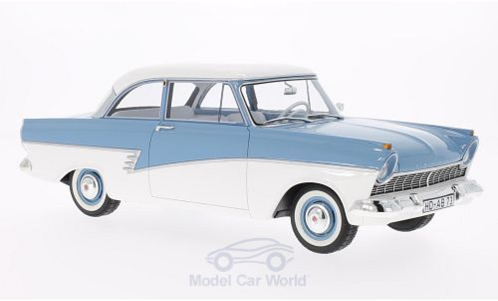 Ford Taunus 1957 1/18 BoS Models 17M (P2) blu/bianco 1957 modellino in miniatura
