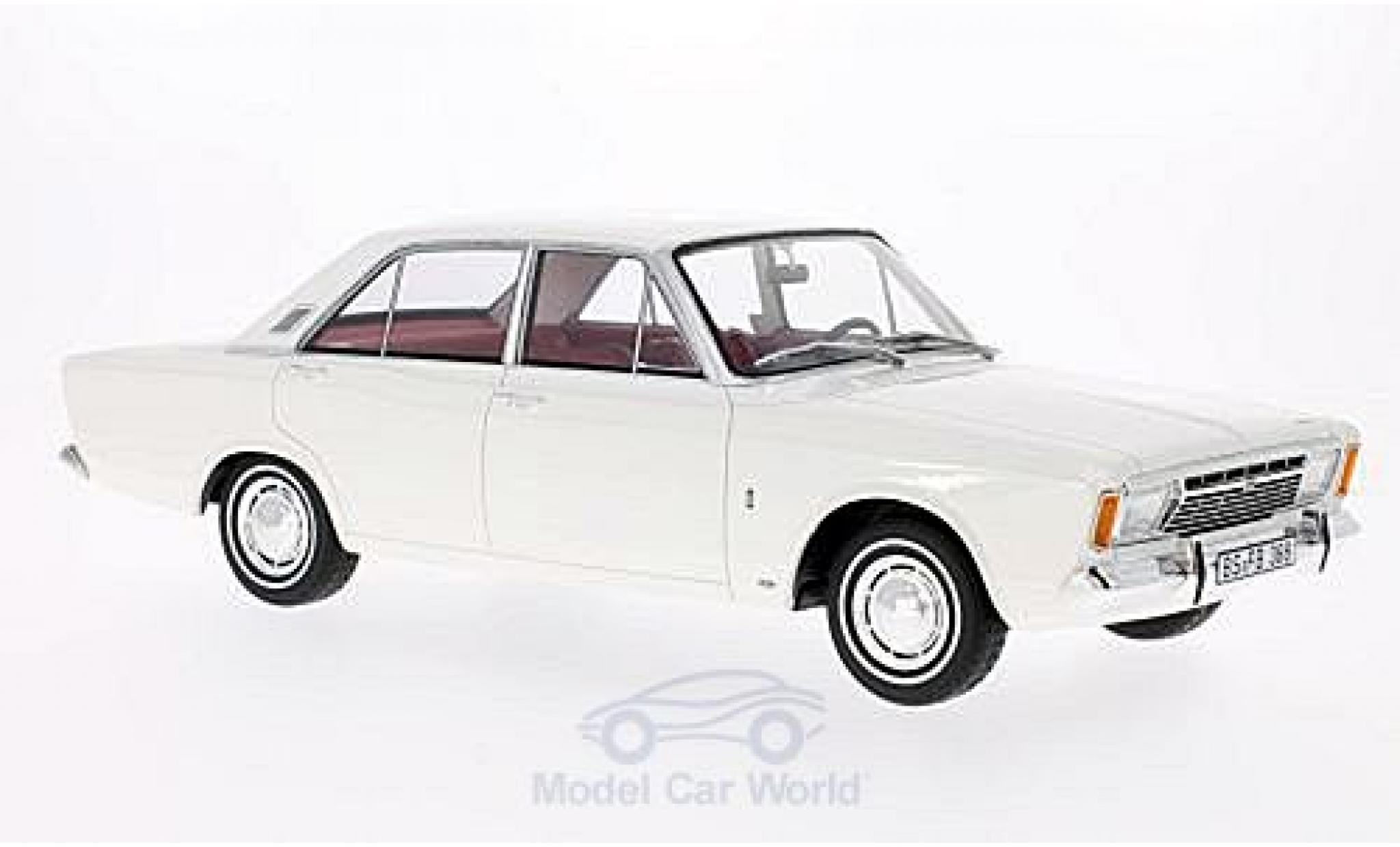Ford Taunus 1/18 BoS Models 17M (P7a) bianco 1967 modellino in miniatura