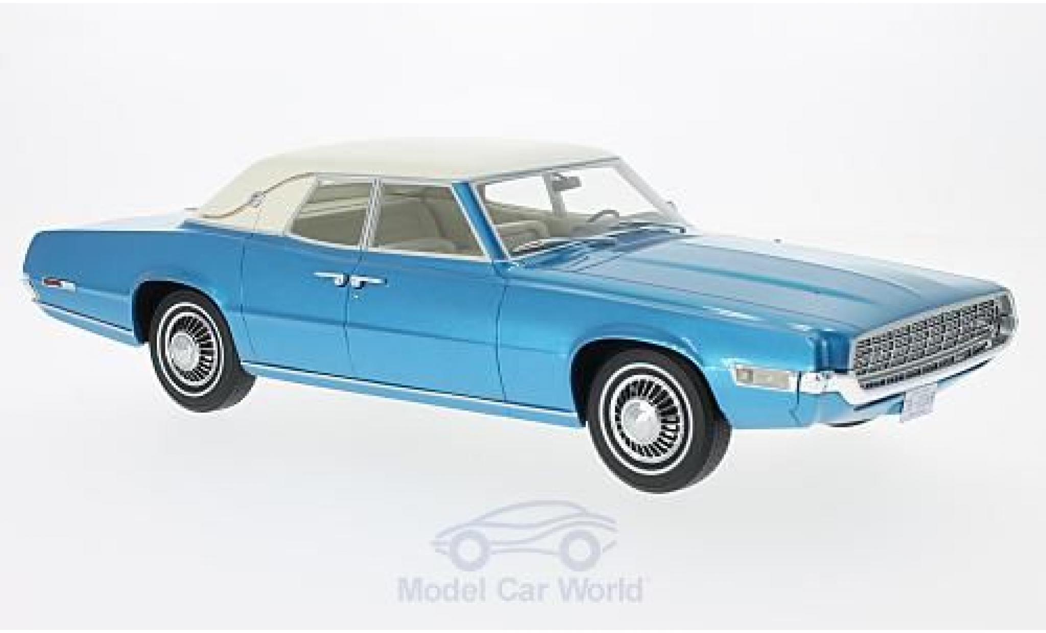 Ford Thunderbird 1/18 BoS Models Landau metallico blu/bianco 1968 modellino in miniatura