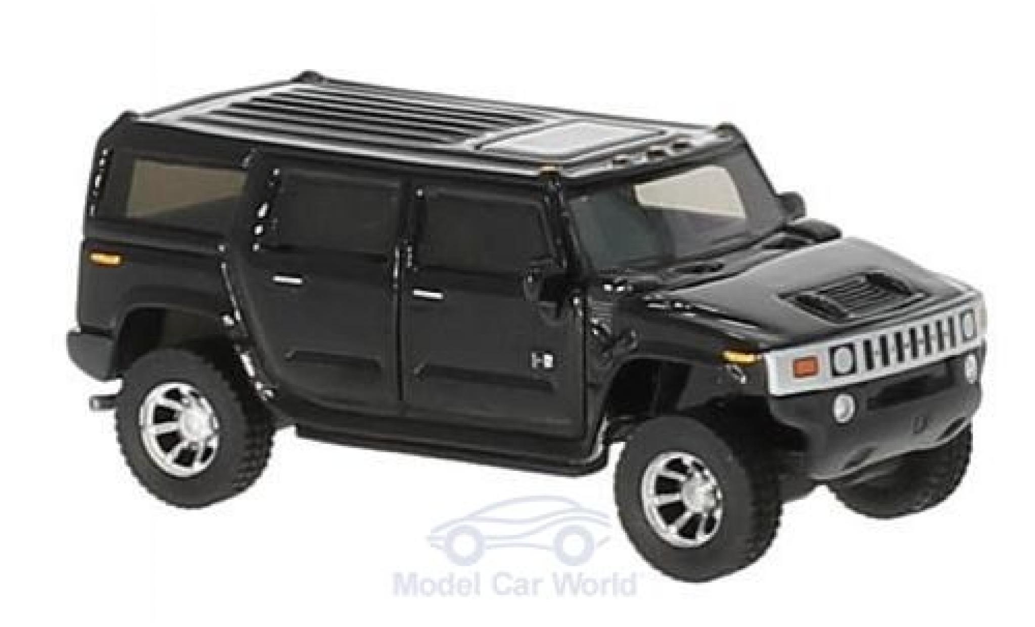 Hummer H2 1/87 BoS Models nero 2003 modellino in miniatura