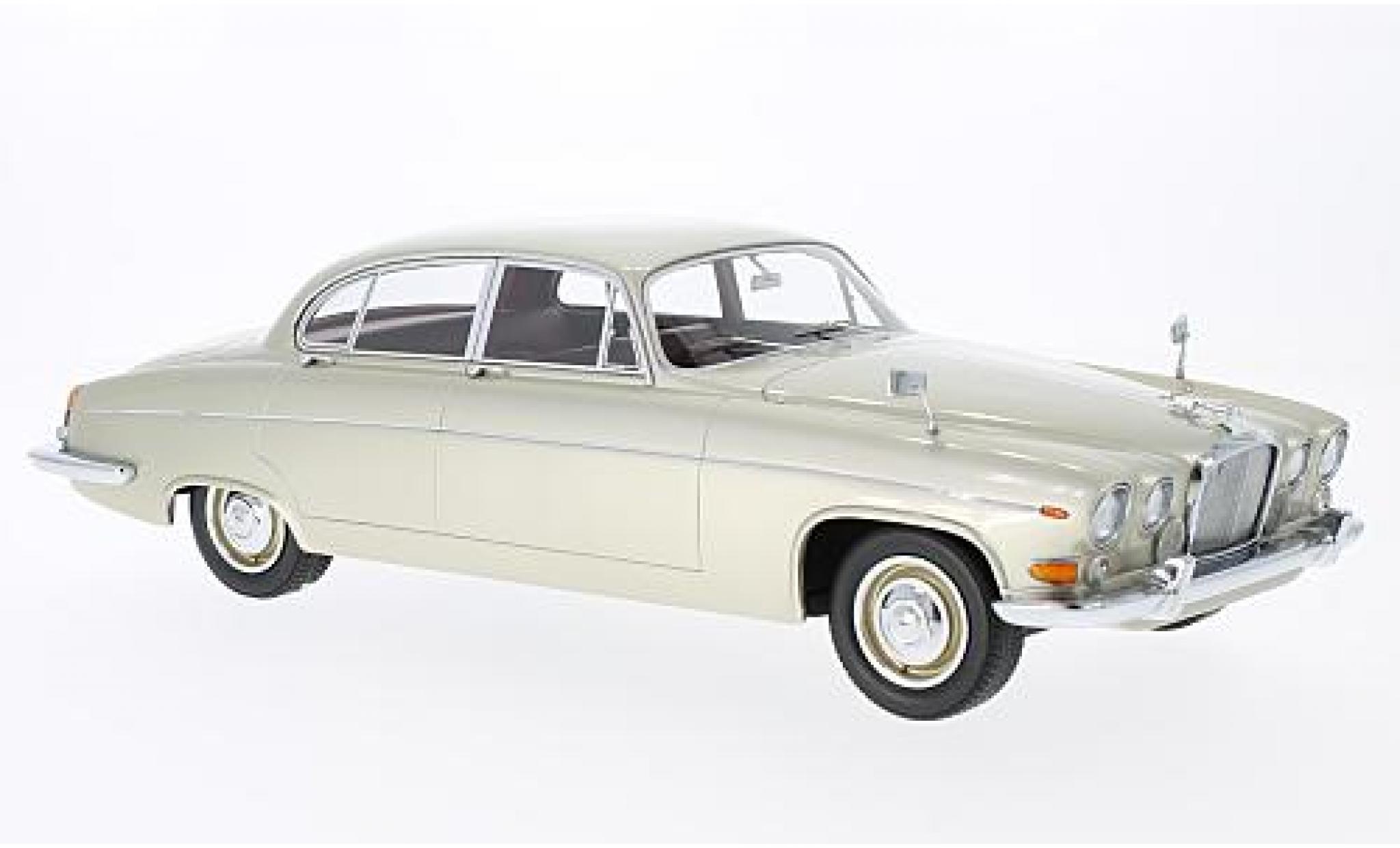 Jaguar 420 1/18 BoS Models G (Mark X) metallico beige RHD 1966 sans Vitrine modellino in miniatura