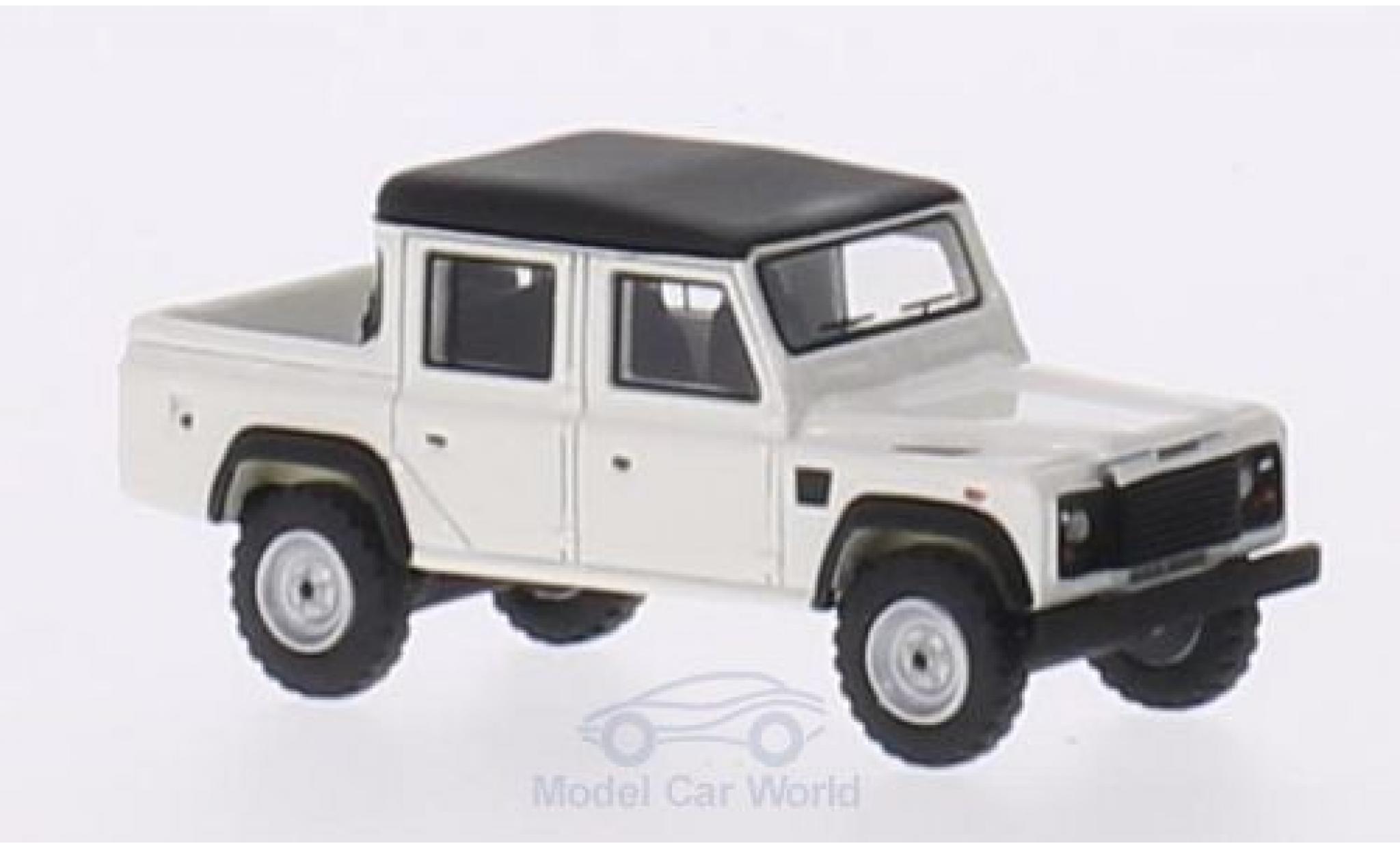 Land Rover Defender 1/87 BoS Models 110 Double Cab Pickup bianco/matt-nero RHD 1990 modellino in miniatura