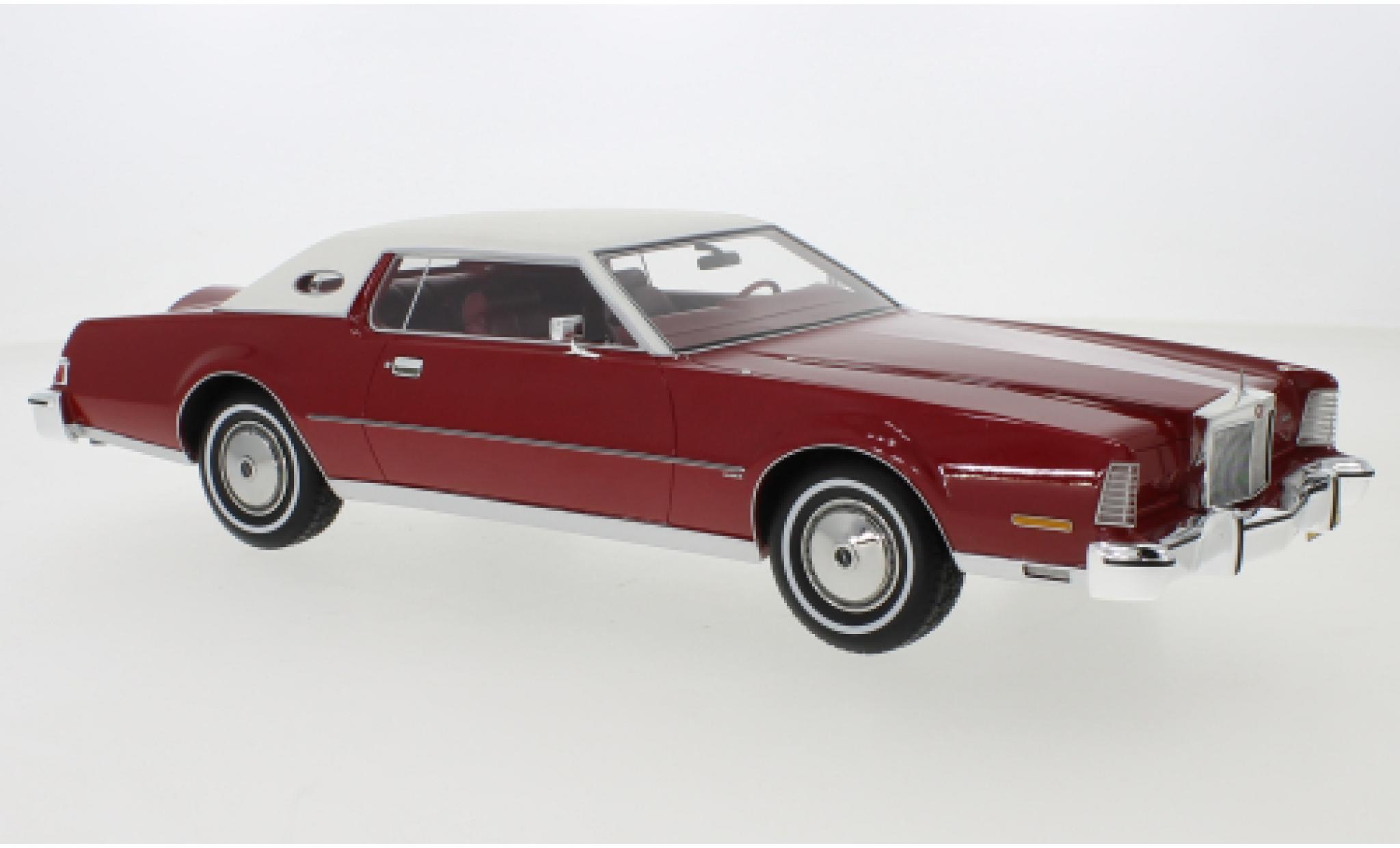 Lincoln Continental 1/18 BoS Models Mark IV metallico rosso/bianco 1974 modellino in miniatura