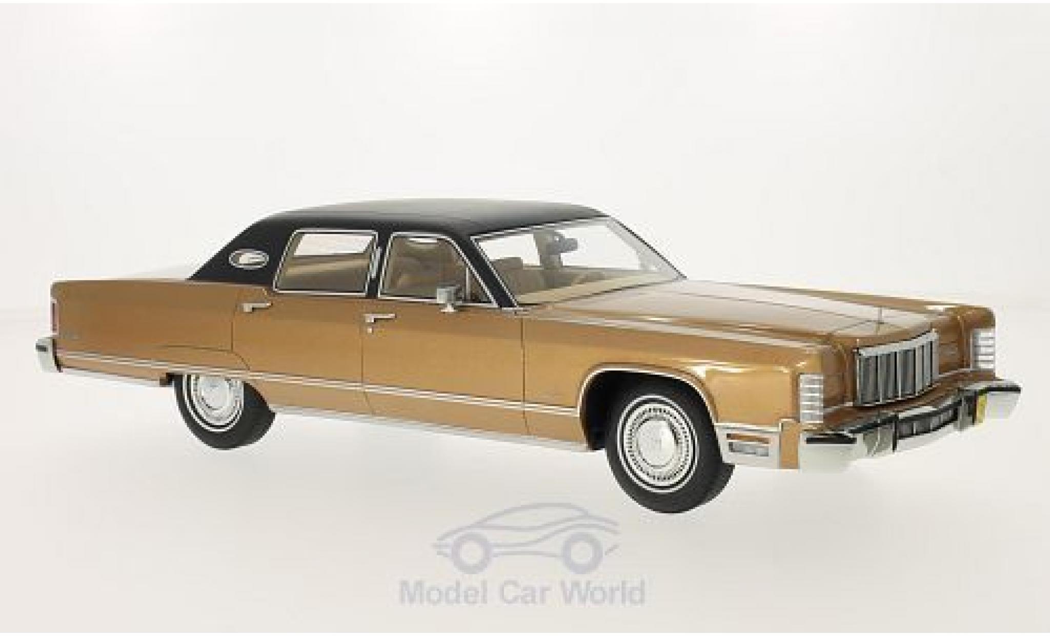 Lincoln Continental 1/18 BoS Models Sedan metallico marroneee 1975 ohne Vitrine modellino in miniatura