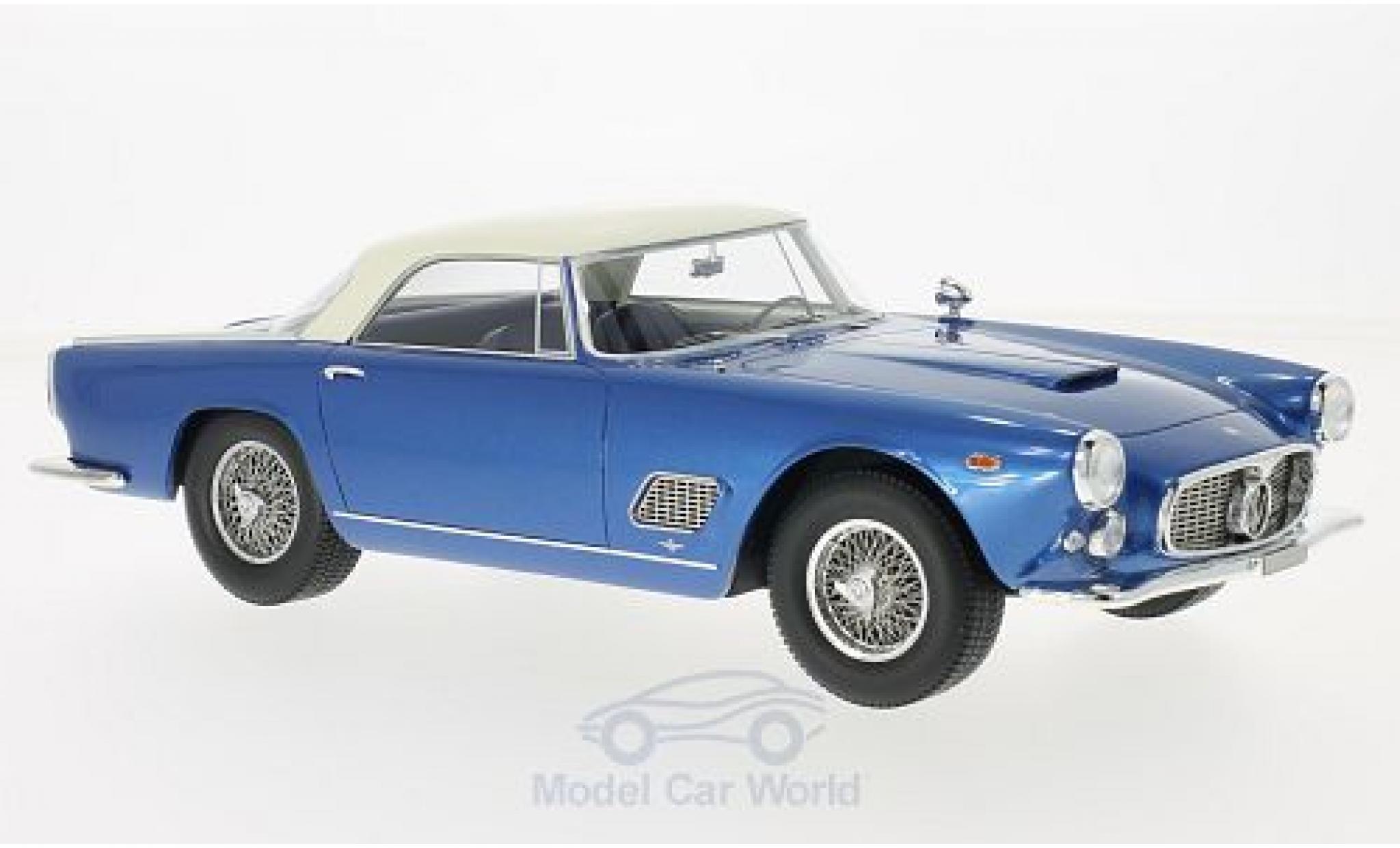 Maserati 3500 GT 1/18 BoS Models Touring metallico blu/bianco 1957 modellino in miniatura