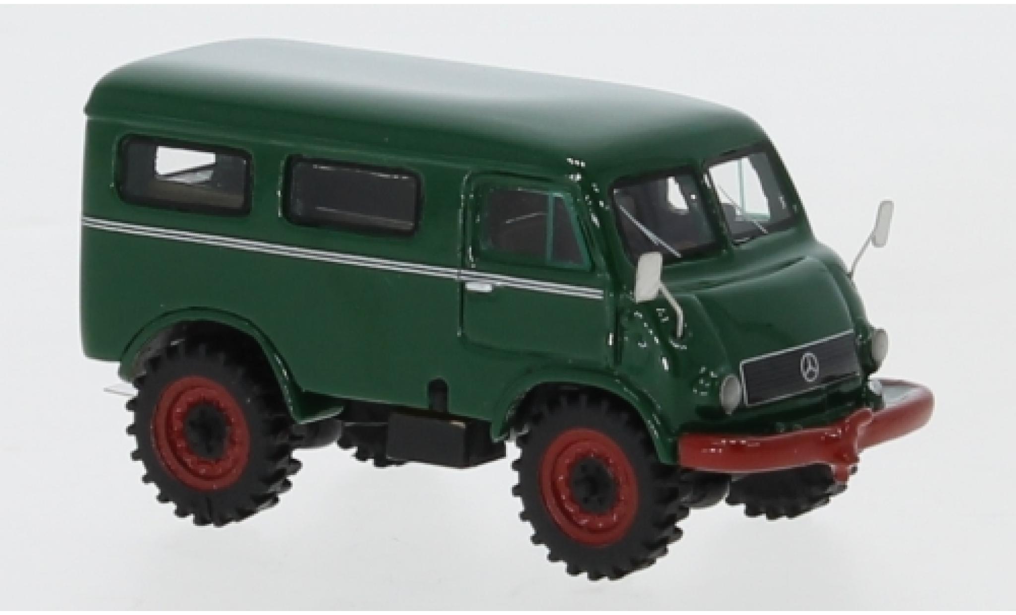 Mercedes Unimog 1/87 BoS Models 402 verde 1956 modellino in miniatura