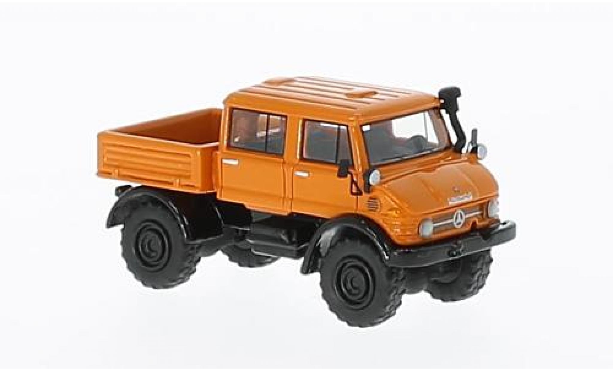 Mercedes Unimog 1/87 BoS Models U416 DoKa orange 1977 modellino in miniatura
