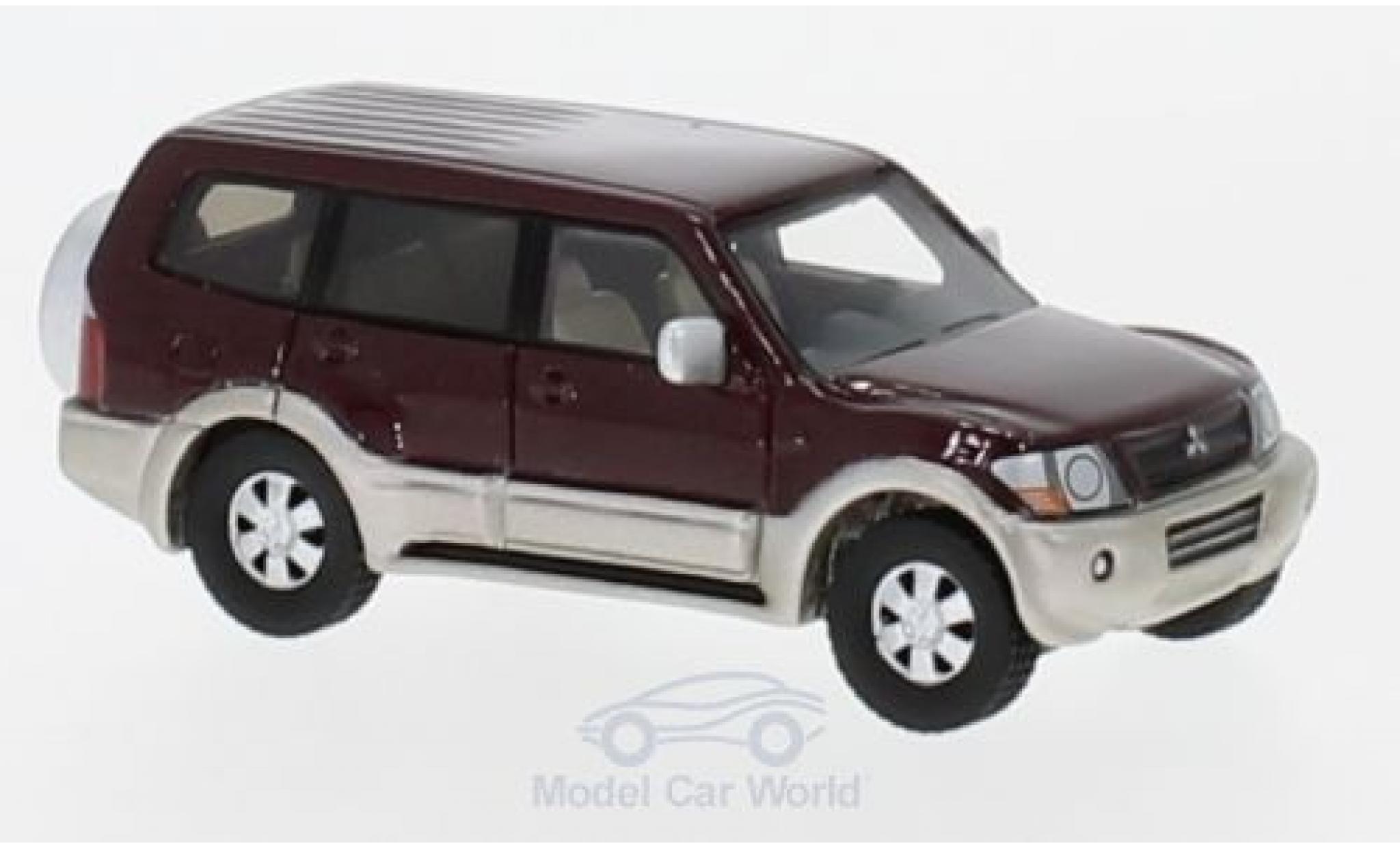 Mitsubishi Pajero 1/87 BoS Models metallico rosso 2003 modellino in miniatura