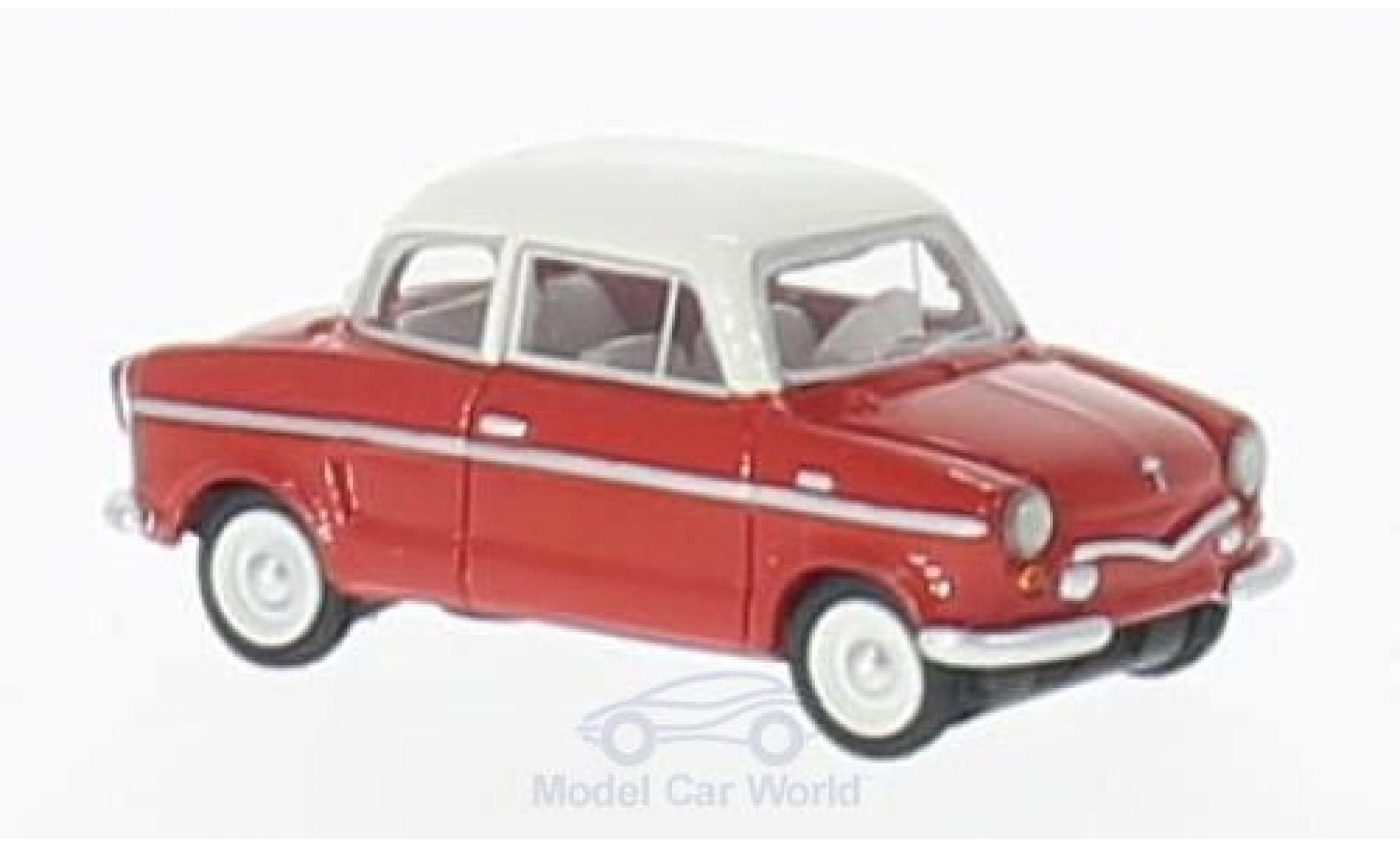 NSU Prinz 1/87 BoS Models III rosso/bianco 1960 modellino in miniatura