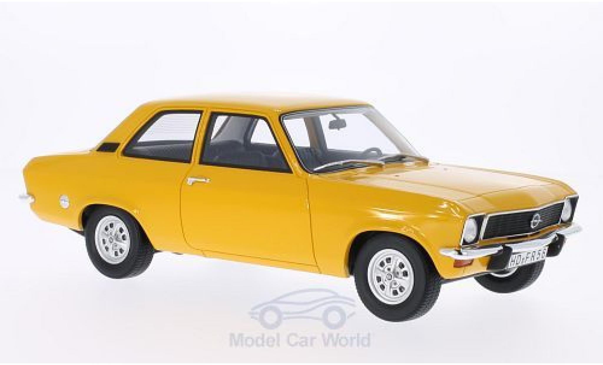 Opel Ascona C 1/18 BoS Models A giallo 1973 2-Türer modellino in miniatura