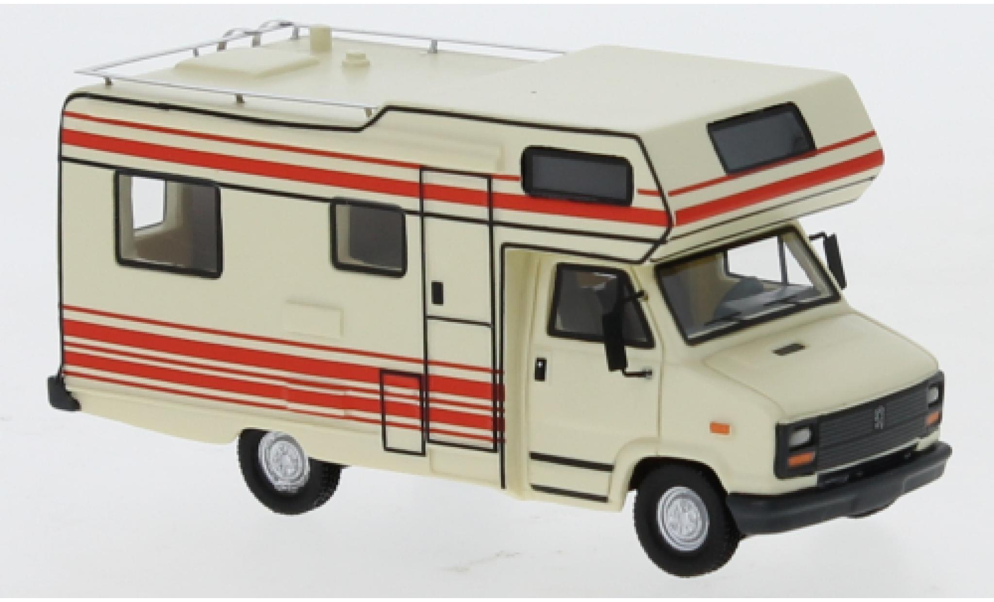 Peugeot J5 1/87 BoS Models beige/rosso 1985 Wohnmobil modellino in miniatura