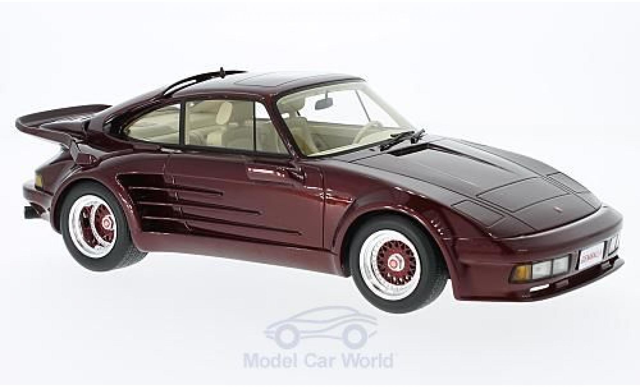 Porsche 930 Turbo 1/18 BoS Models 911 Turbo Gemballa Avalanche metallico rosso 1986 modellino in miniatura