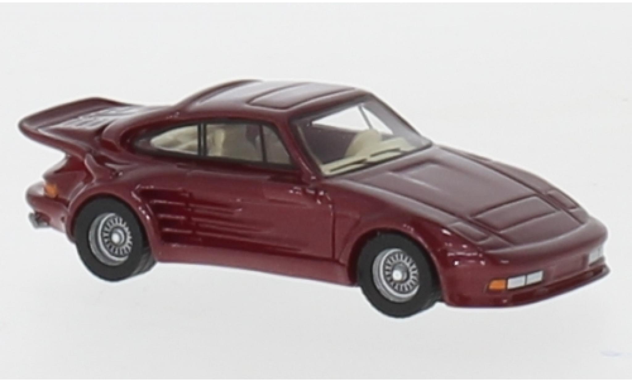 Porsche 930 Turbo 1/87 BoS Models 911 Turbo Gemballa Avalanche metallico rosso 1986 modellino in miniatura
