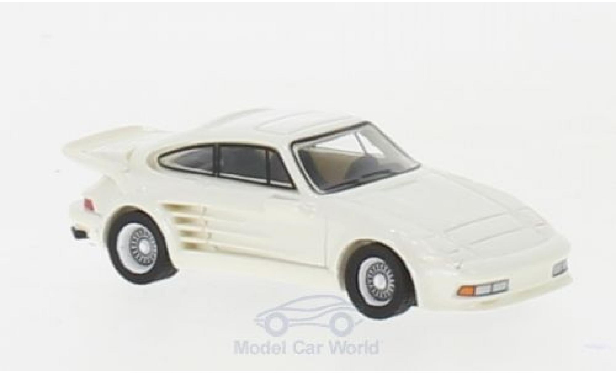Porsche 930 Turbo 1/87 BoS Models 911 Turbo Gemballa Avalanche metallico bianco 1986 modellino in miniatura