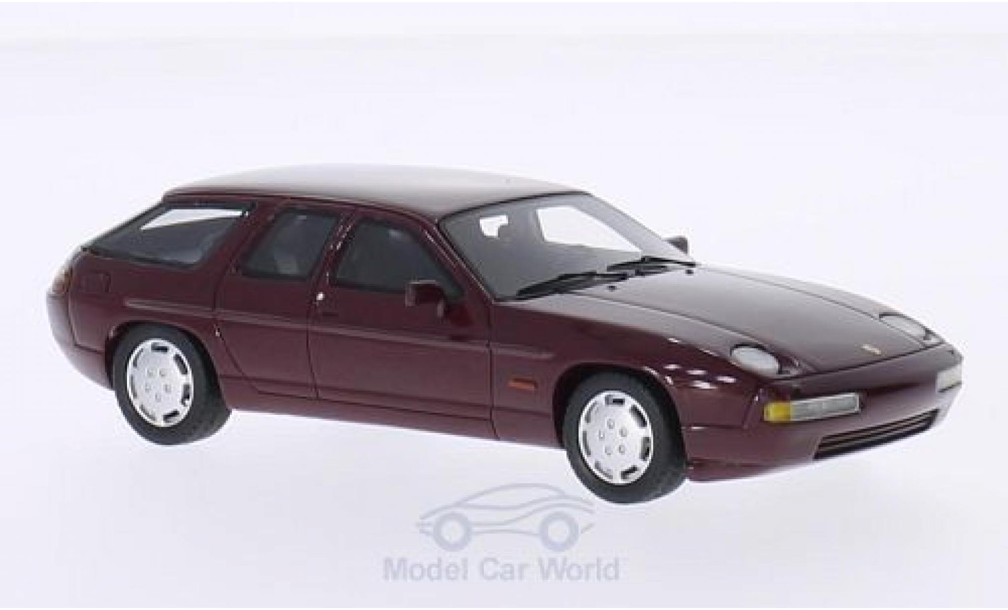 Porsche 928 1/43 BoS Models H50 Concept metallico rosso 1987 modellino in miniatura