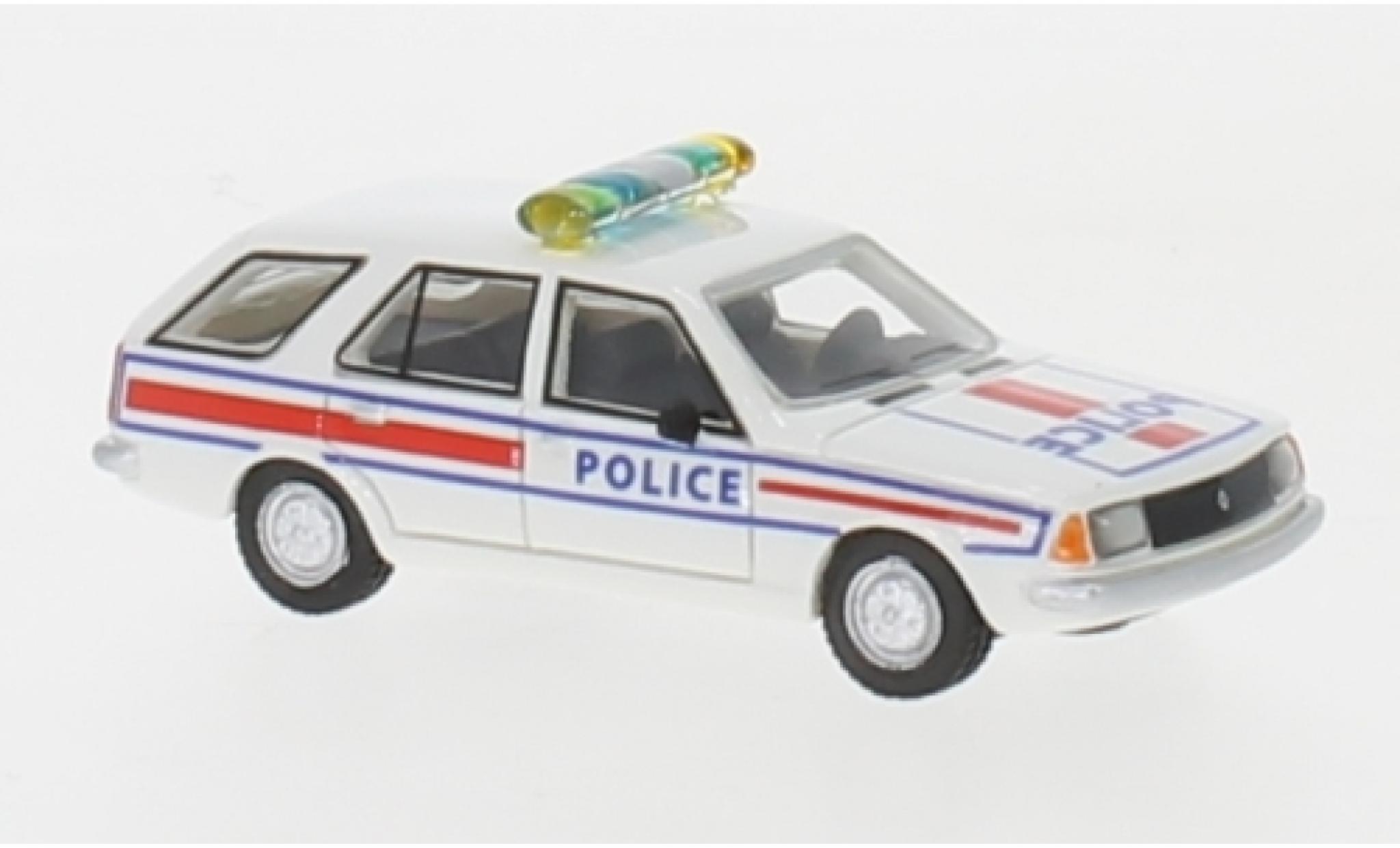 Renault 18 1/87 BoS Models Break bianco/Dekor Police 1978 modellino in miniatura