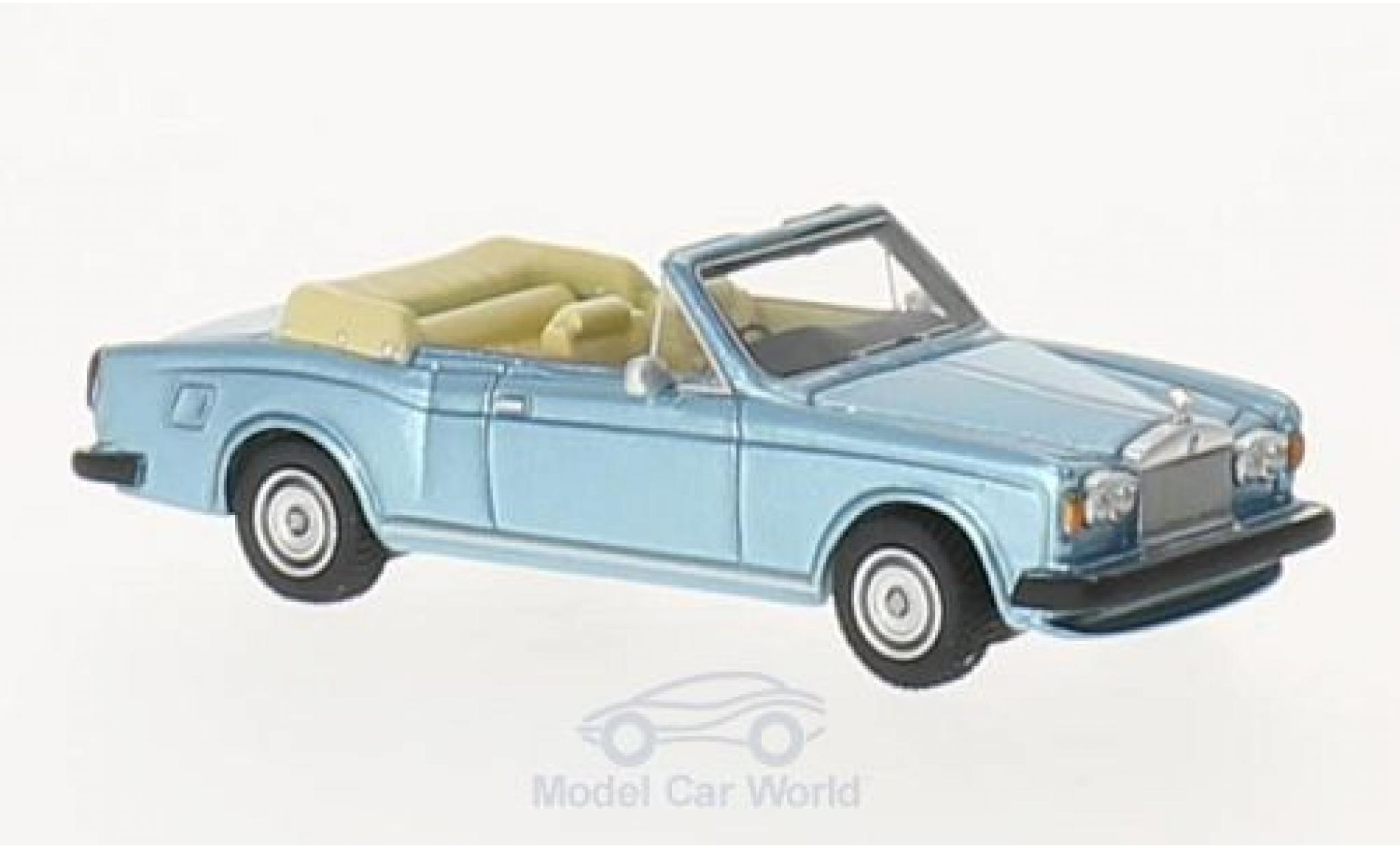 Rolls Royce Corniche 1/87 BoS Models Convertibile metallico blu RHD 1974 modellino in miniatura