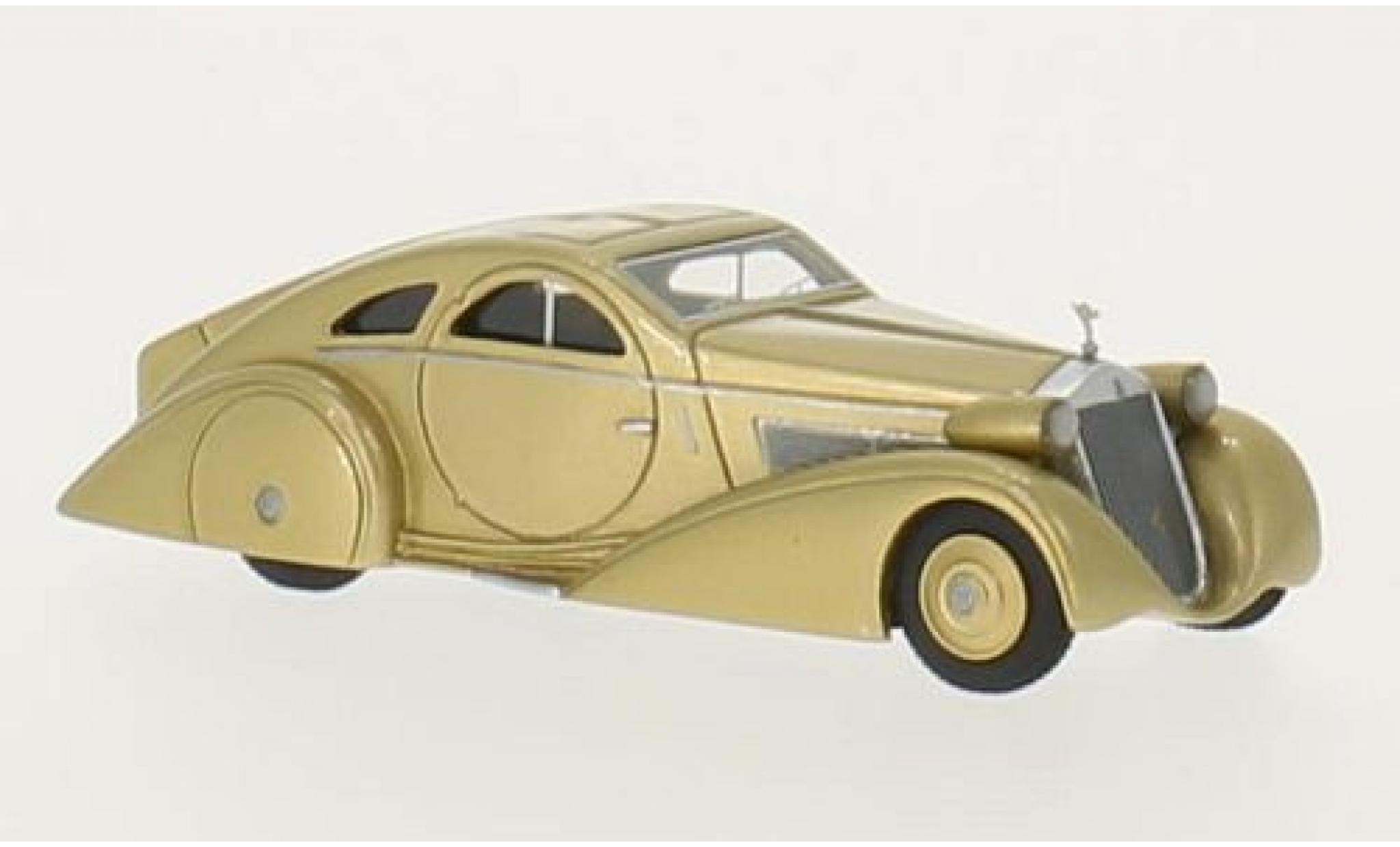 Rolls Royce Phantom 1/87 BoS Models I Jonckheere Coupe gold RHD 1925 modellino in miniatura