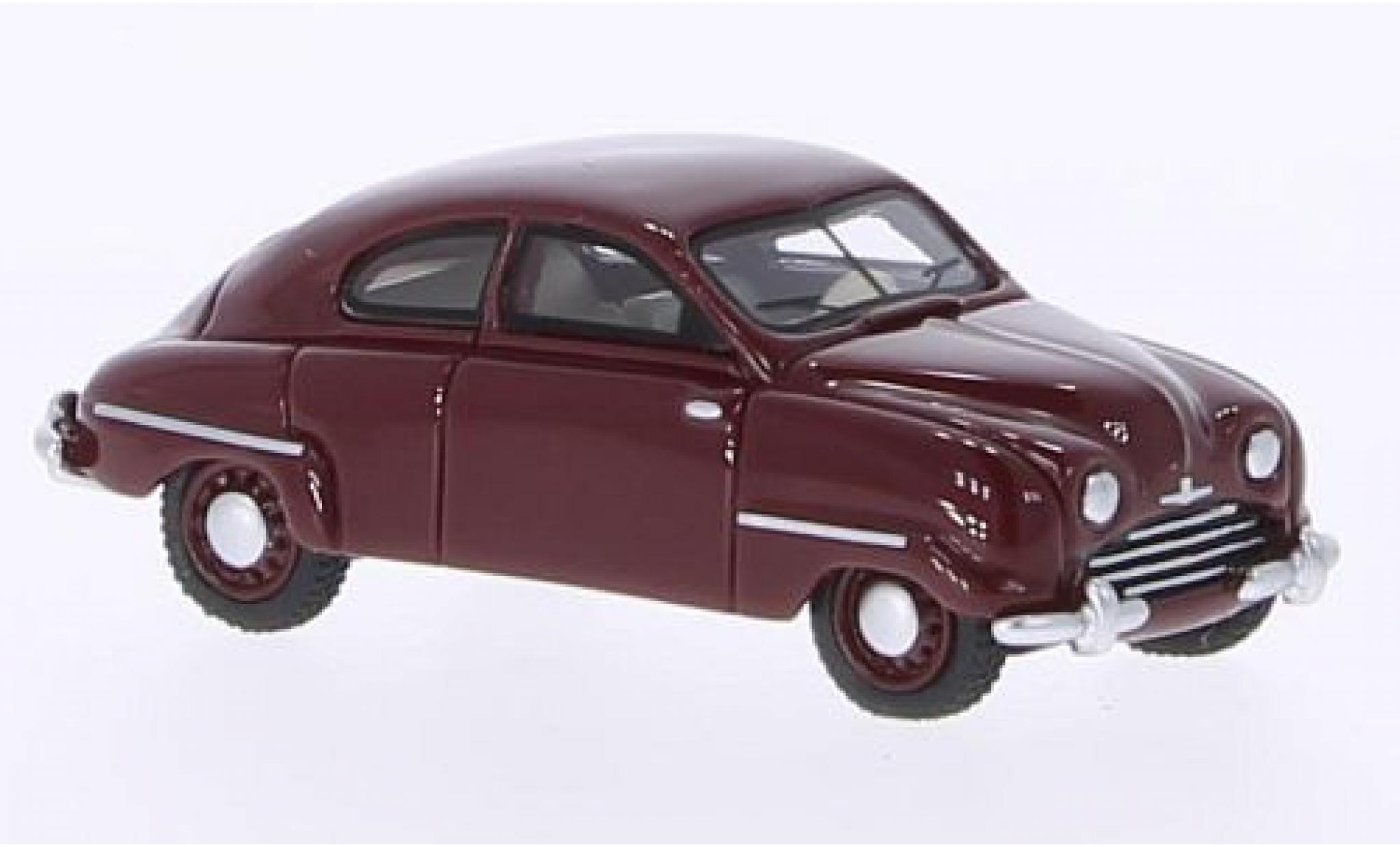 Saab 92B 1/87 BoS Models rosso 1953 modellino in miniatura