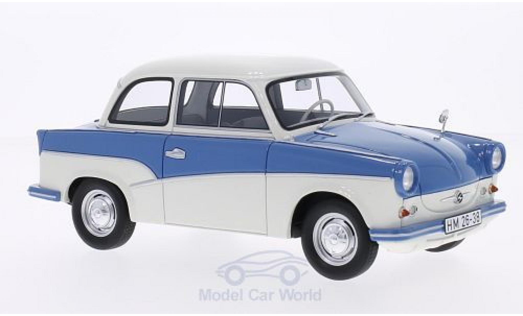 Trabant P50 1/18 BoS Models blu/bianco 1958 modellino in miniatura
