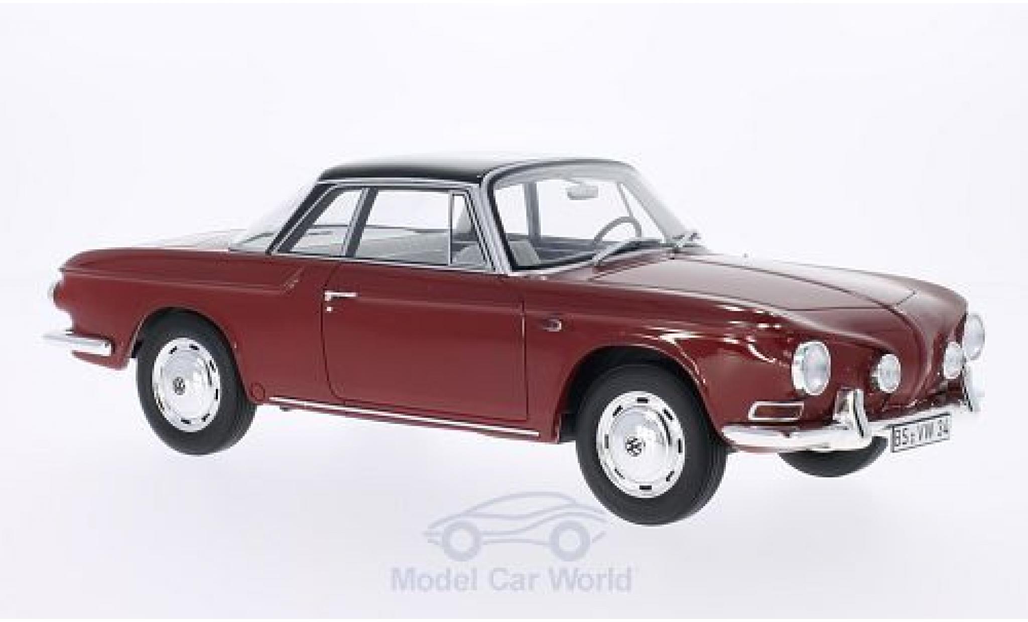 Volkswagen Karmann 1/18 BoS Models Ghia Typ 34 rosso/nero 1961 modellino in miniatura
