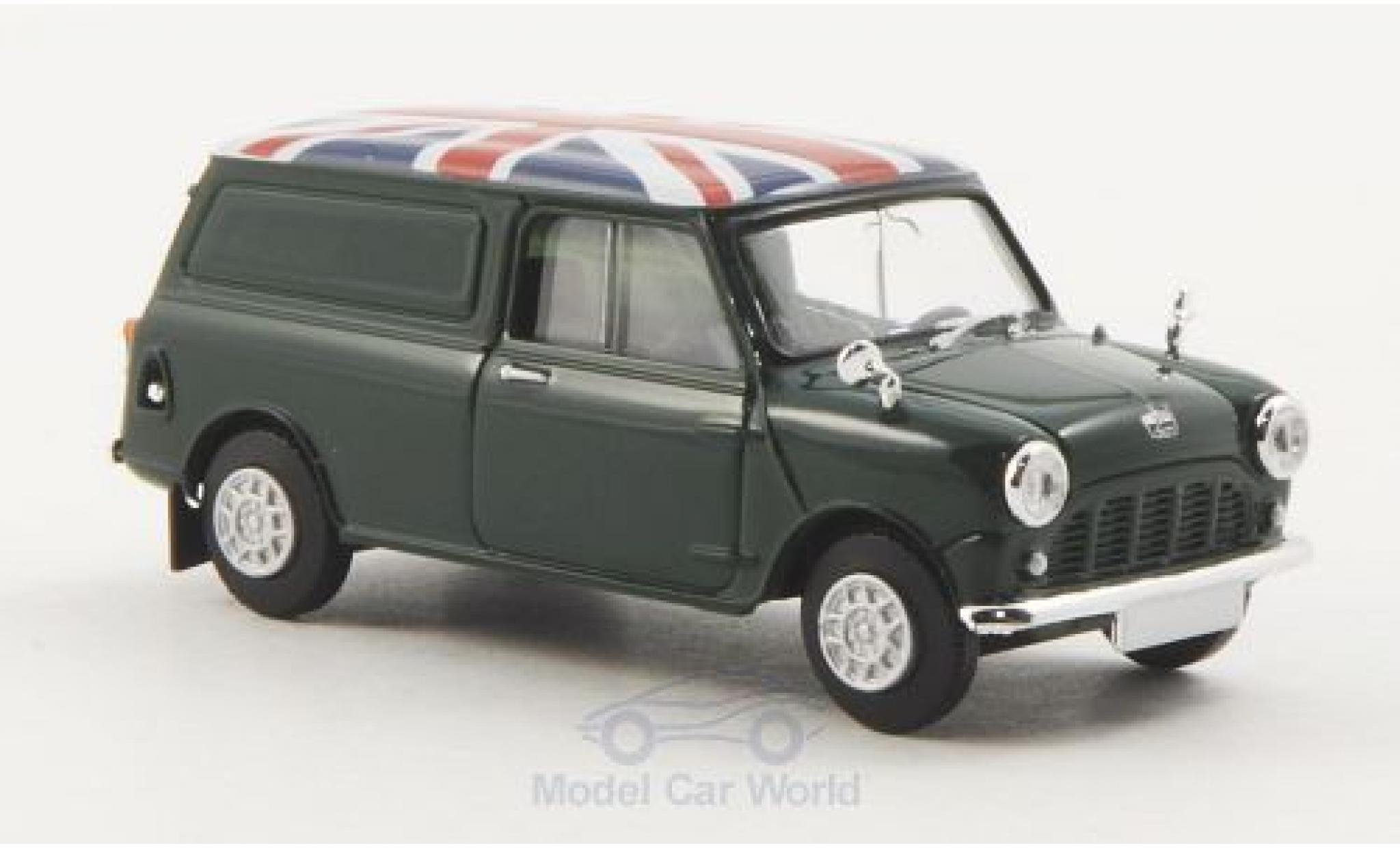Austin Mini Van 1/87 Brekina verde Union Jack modellino in miniatura
