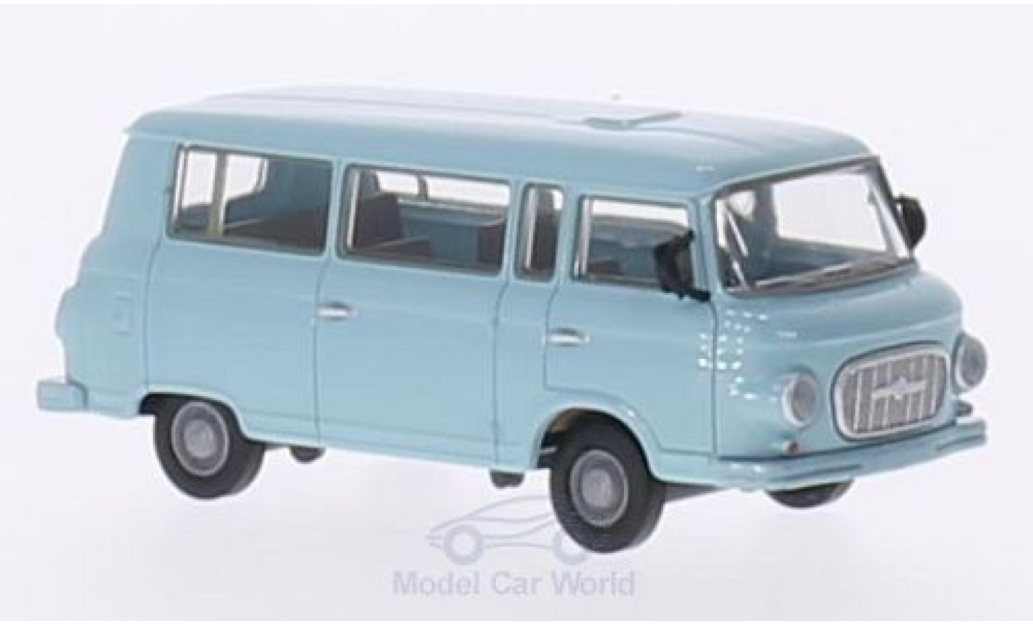 Barkas B 1000 1/87 Brekina Bus blu modellino in miniatura
