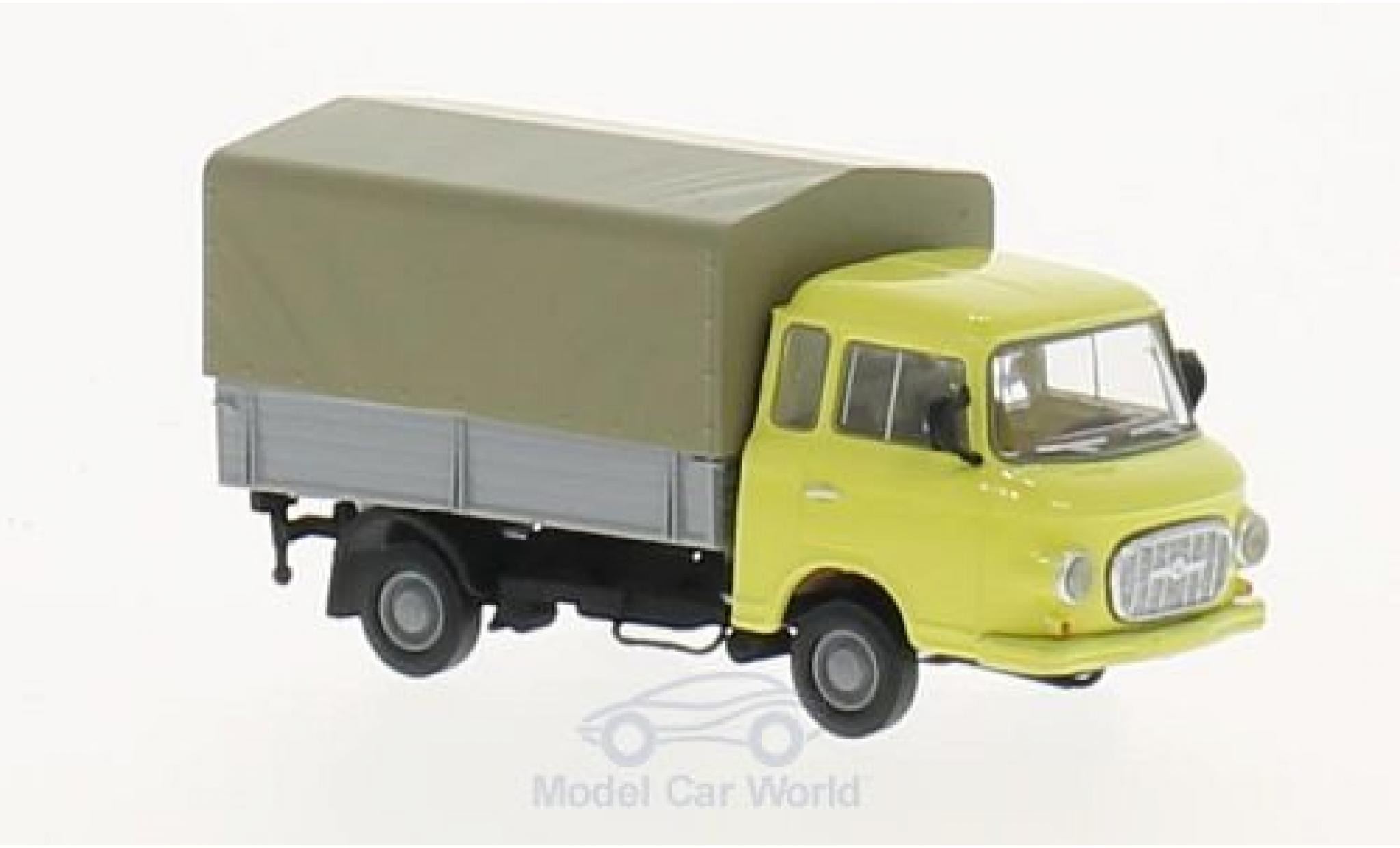 Barkas B 1000 1/87 Brekina giallo Pritsche-Plane modellino in miniatura