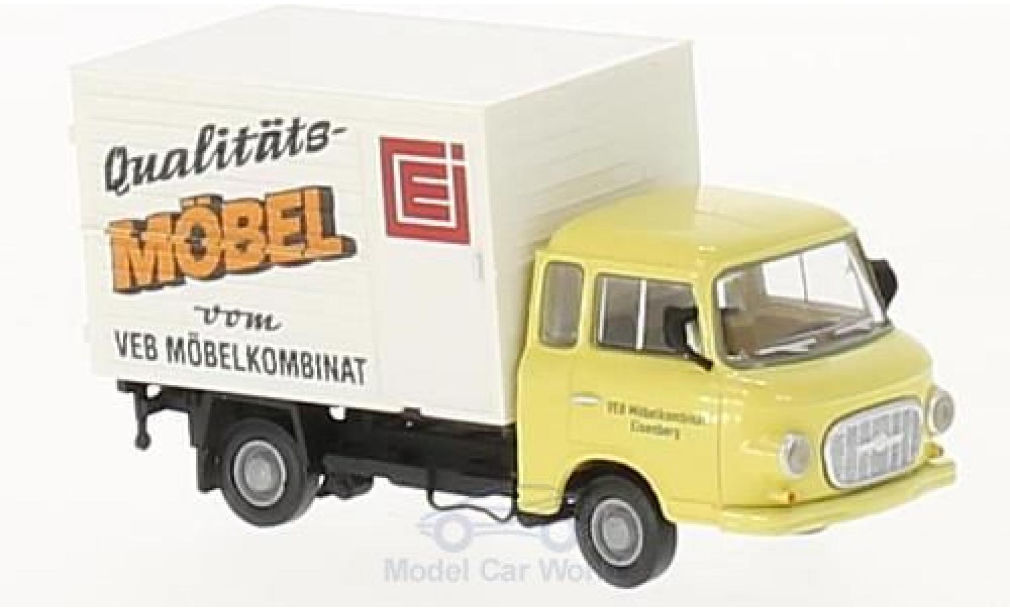 Barkas B 1000 1/87 Brekina VEB Möbelk. Eisenberg Koffer modellino in miniatura